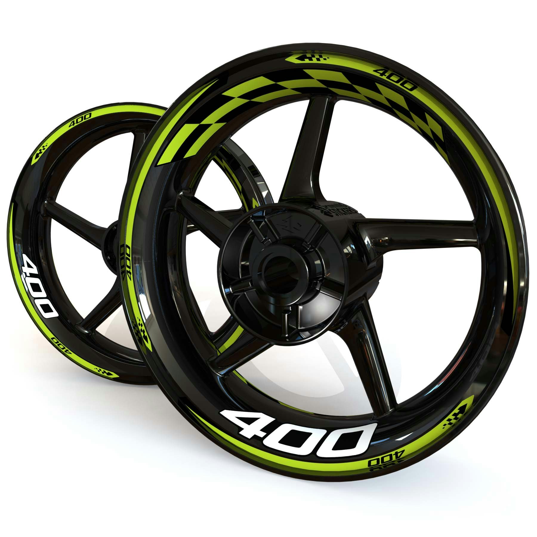 Wheel Stickers - Fits Z400 - "Checker"