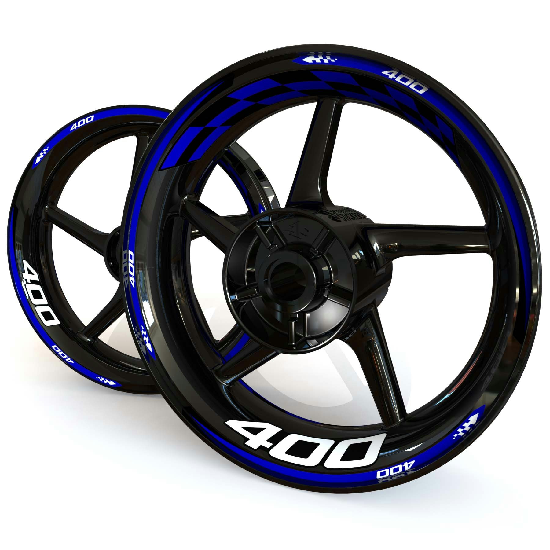 Wheel Stickers - Fits Z400 - "Checker"