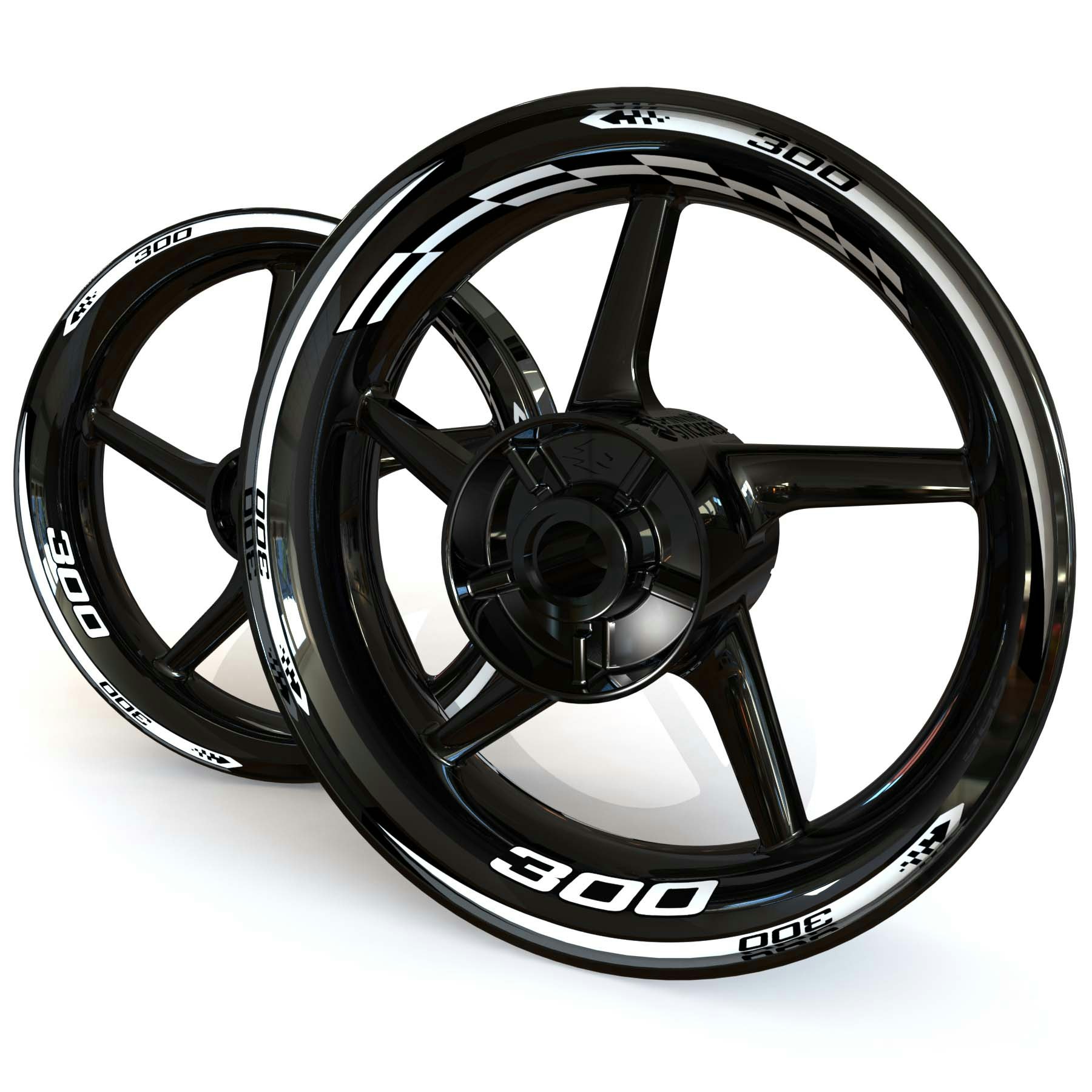 Wheel Stickers - Fits Z300 - "Checker"