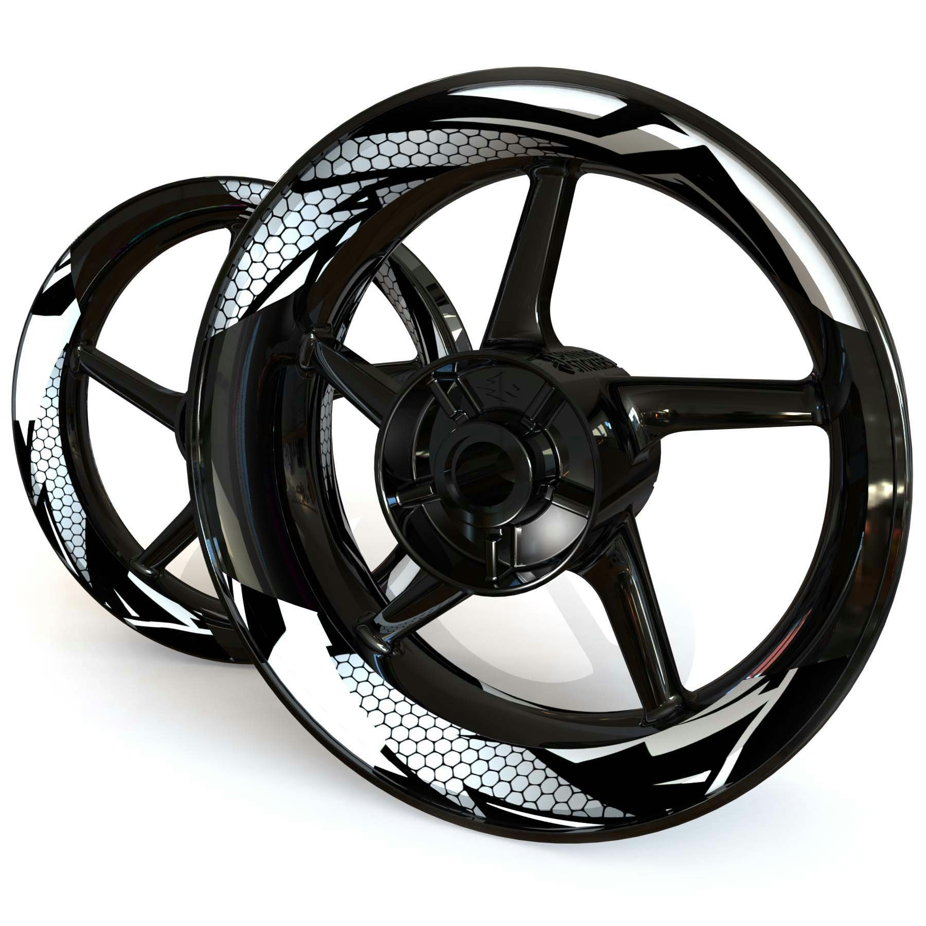 "Hexagon" Wheel Stickers - Two Piece