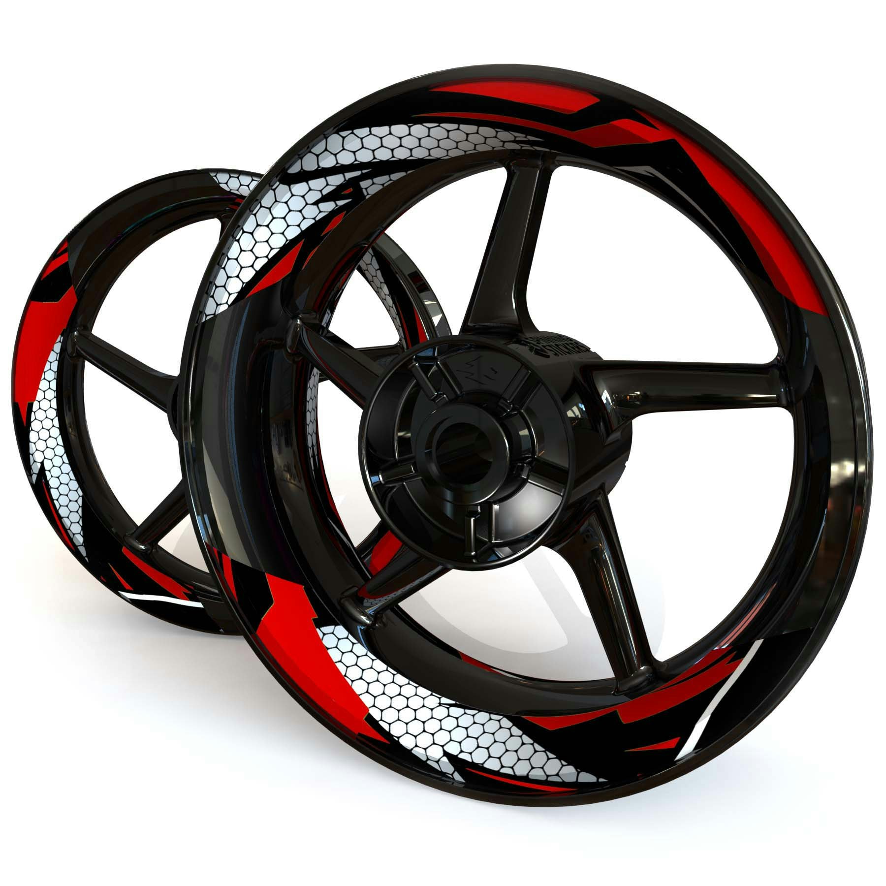 "Hexagon" Wheel Stickers - Two Piece