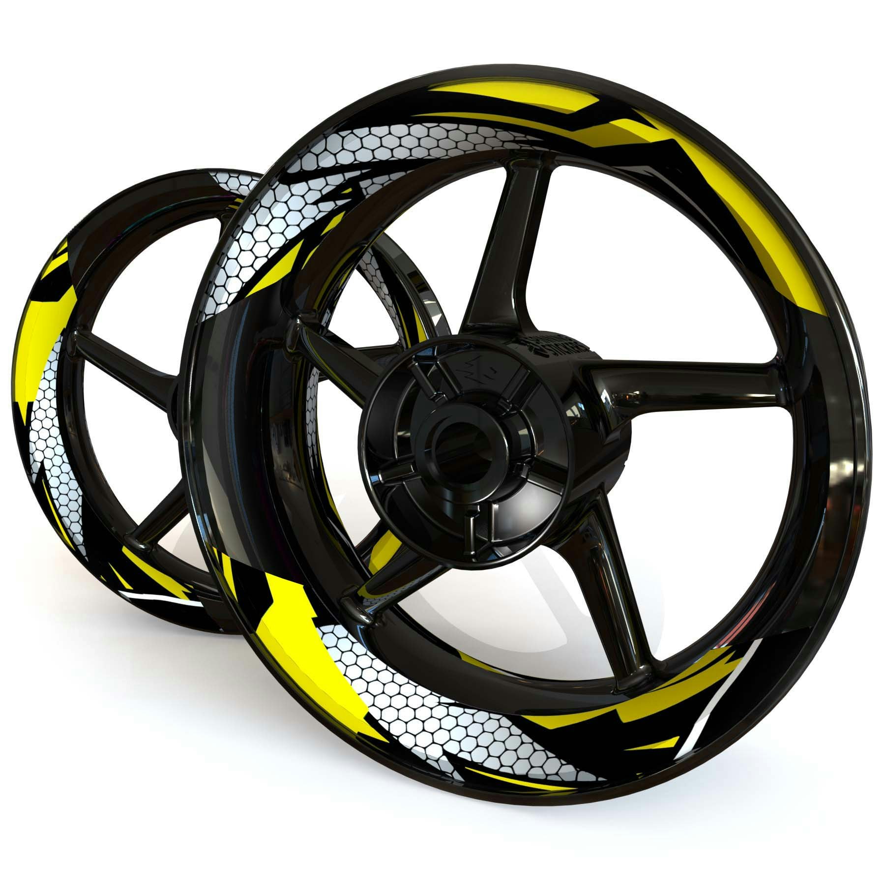 "Hexagon" Wheel Stickers - Two Piece