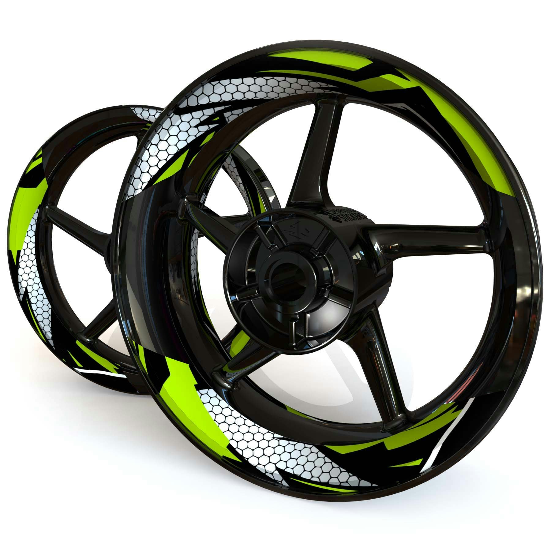 "Hexagon" Wheel Stickers - Two Piece