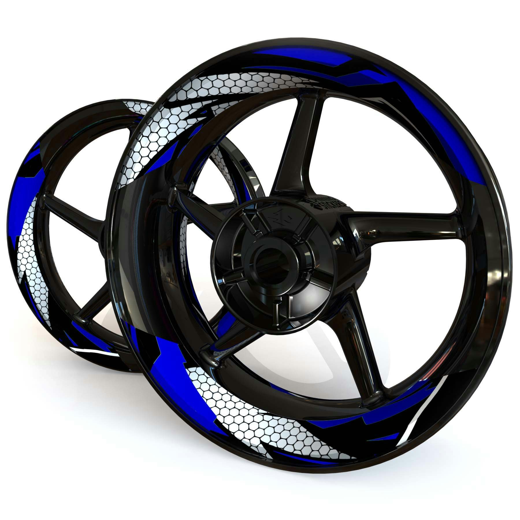 "Hexagon" Wheel Stickers - Two Piece