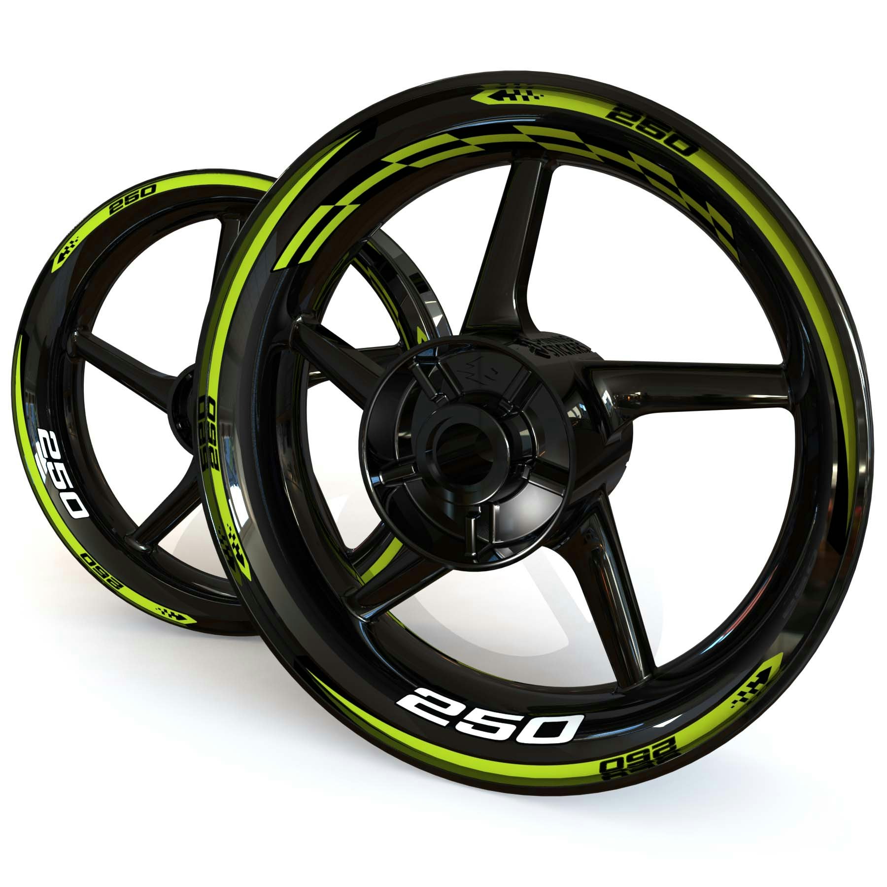 Wheel Stickers - Fits Z250 - "Checker"