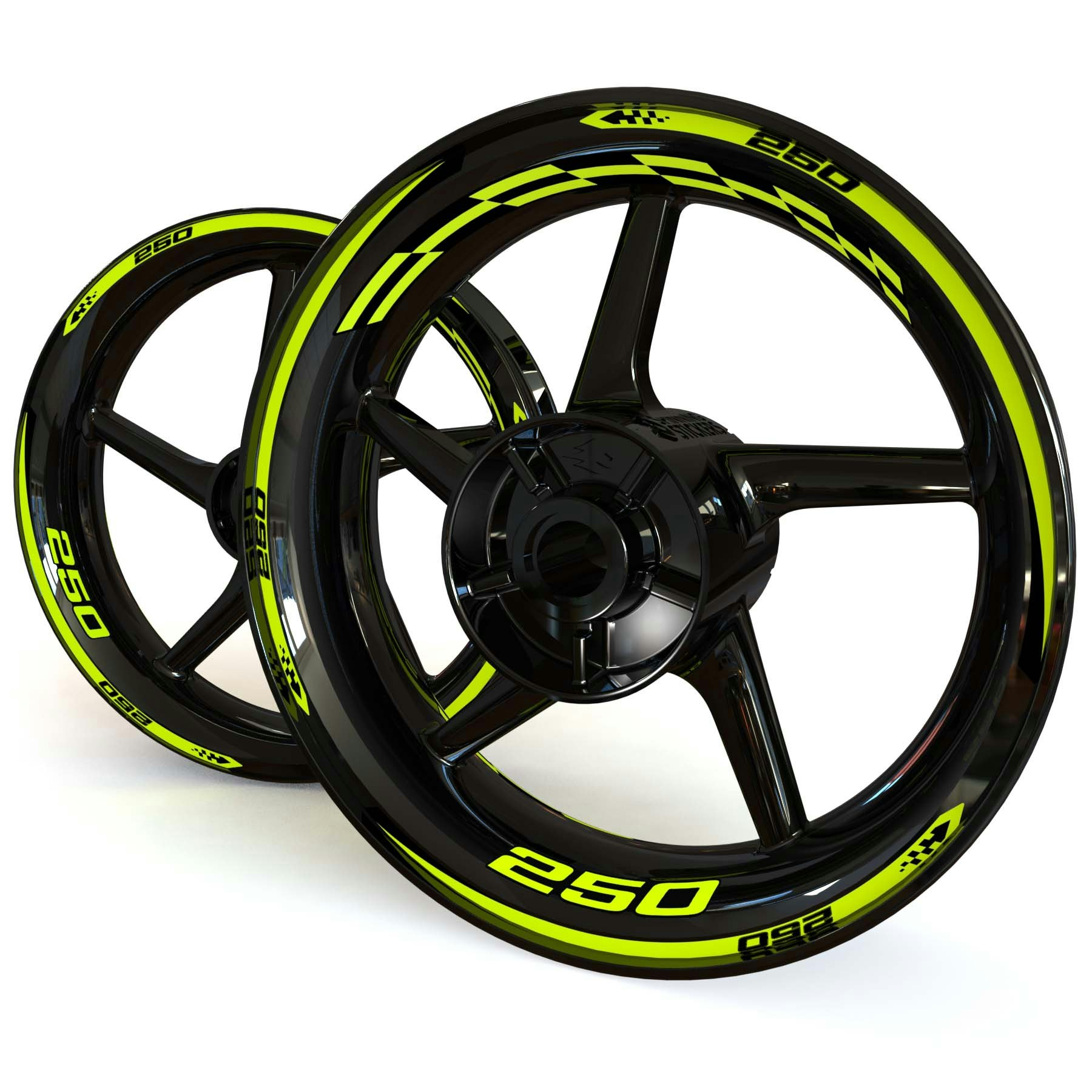 Wheel Stickers - Fits Z250 - "Checker"