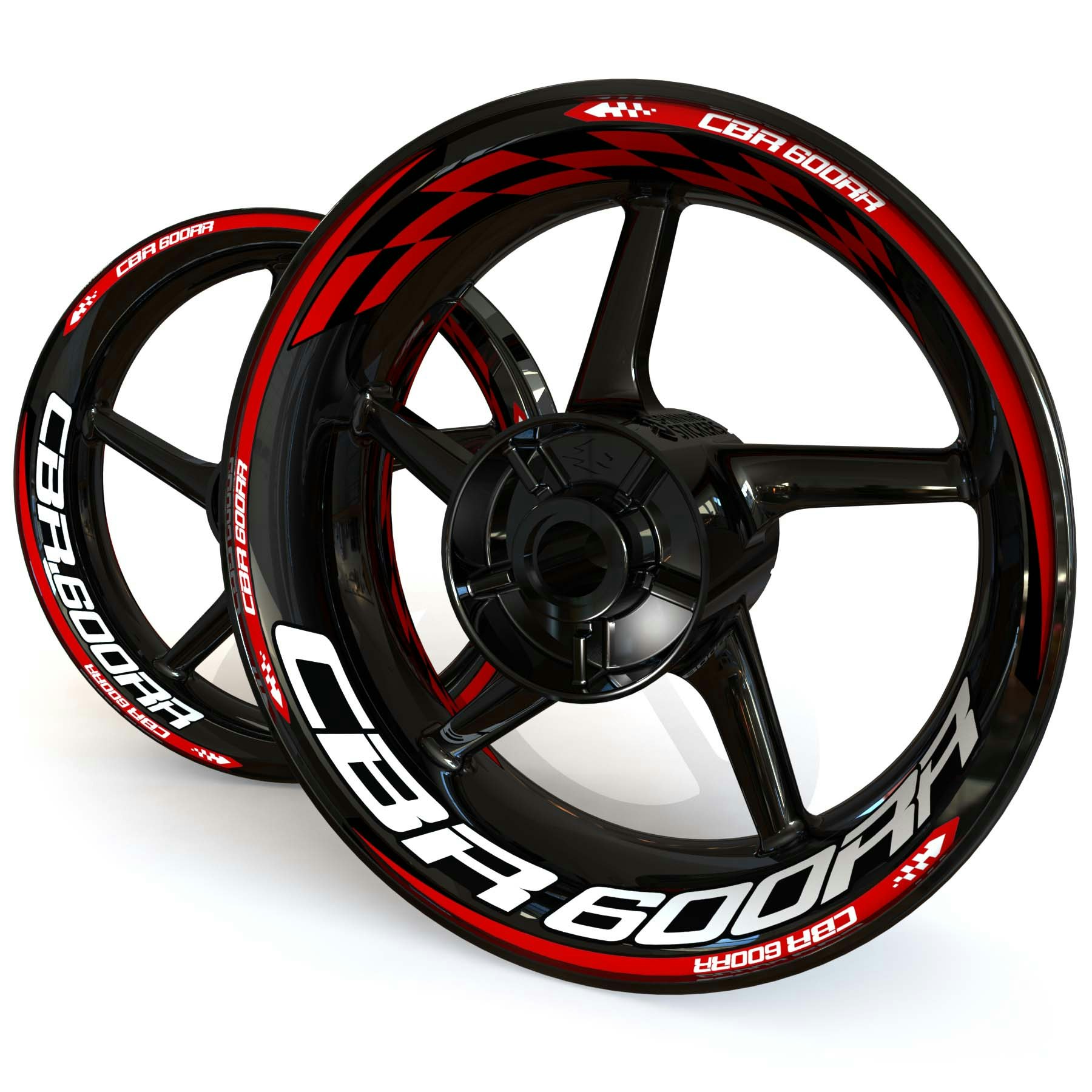 CBR600RR Wheel Stickers - "Checker"