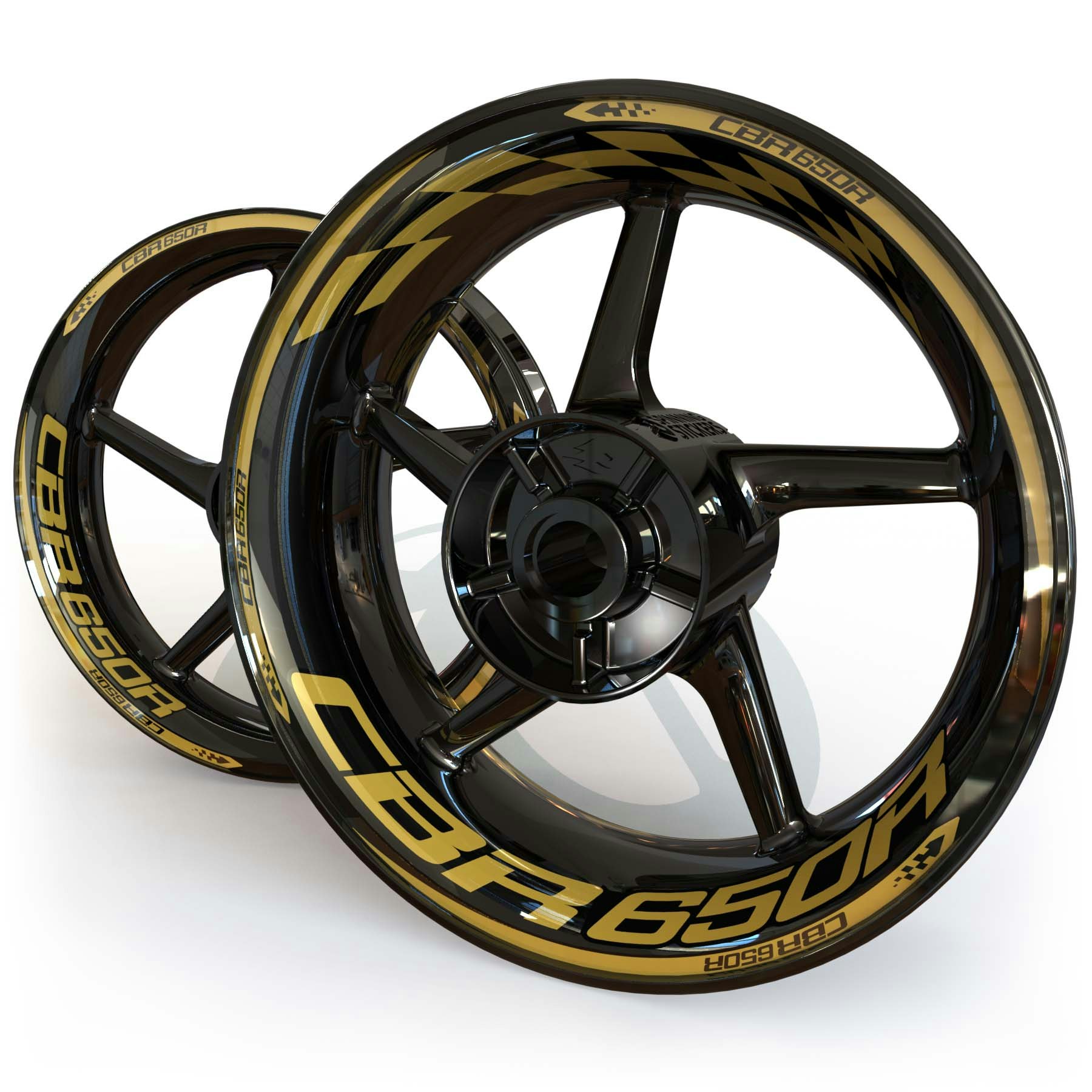CBR650R Wheel Stickers - "Checker"