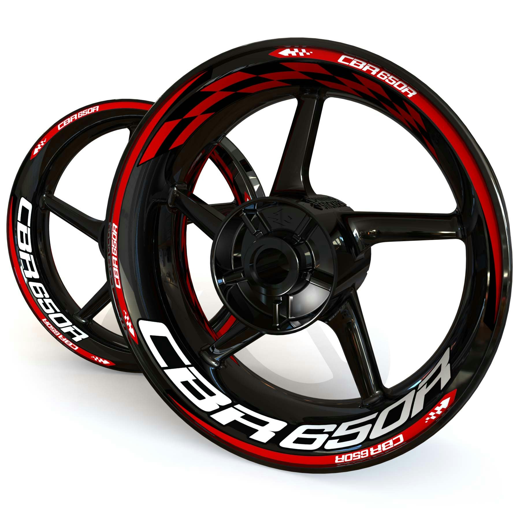 CBR650R Wheel Stickers - "Checker"
