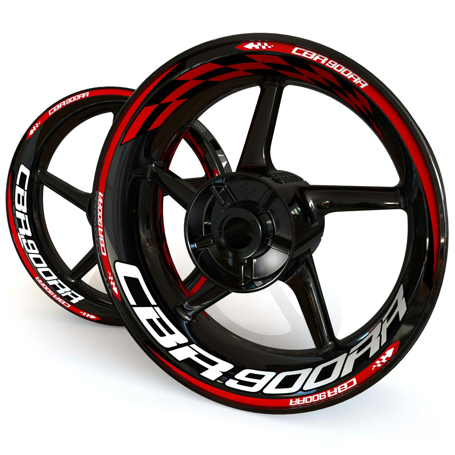 CBR900RR Wheel Stickers - "Checker"
