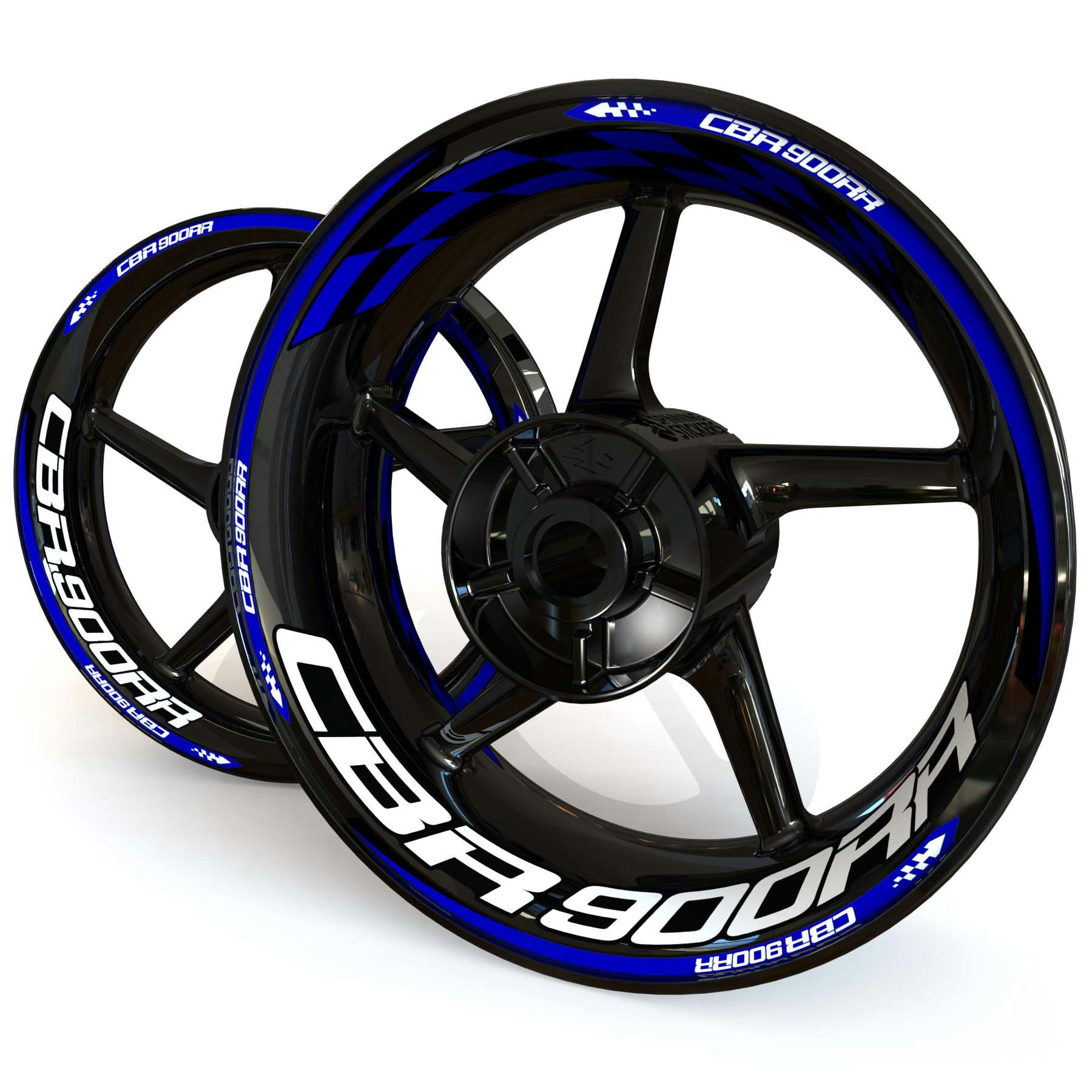 CBR900RR Wheel Stickers - "Checker"