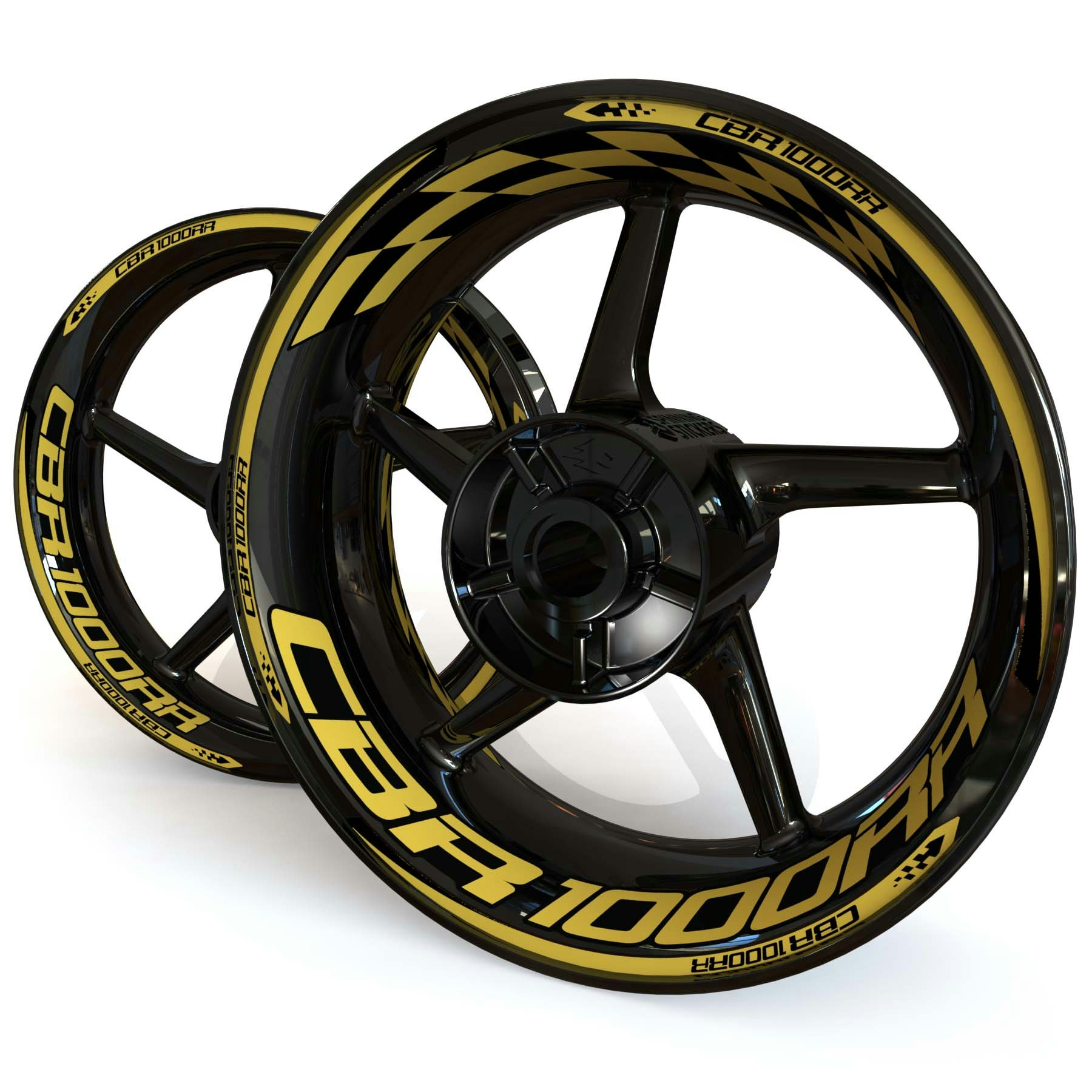 CBR1000RR Wheel Stickers - "Checker"