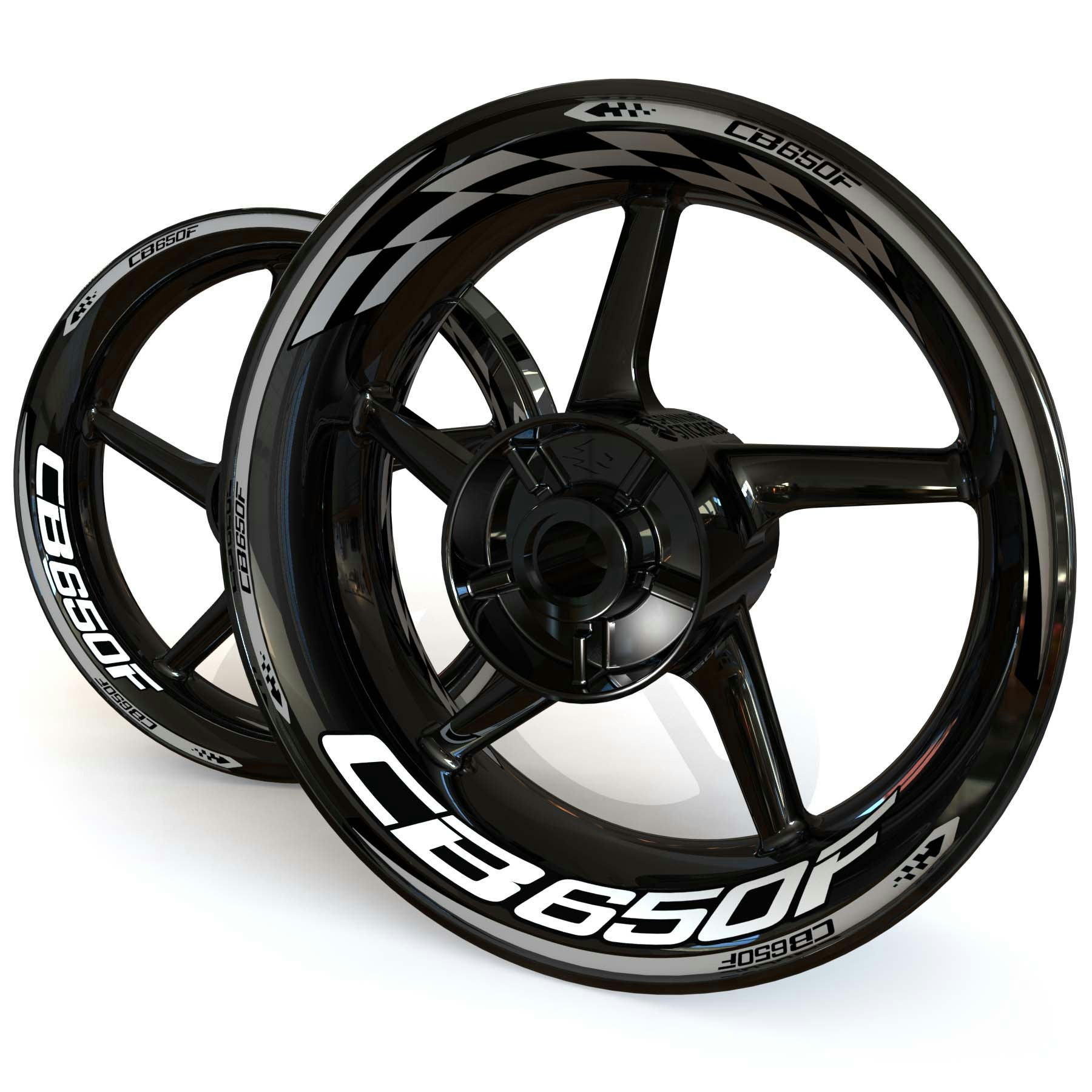 CB650F Wheel Stickers - "Checker"