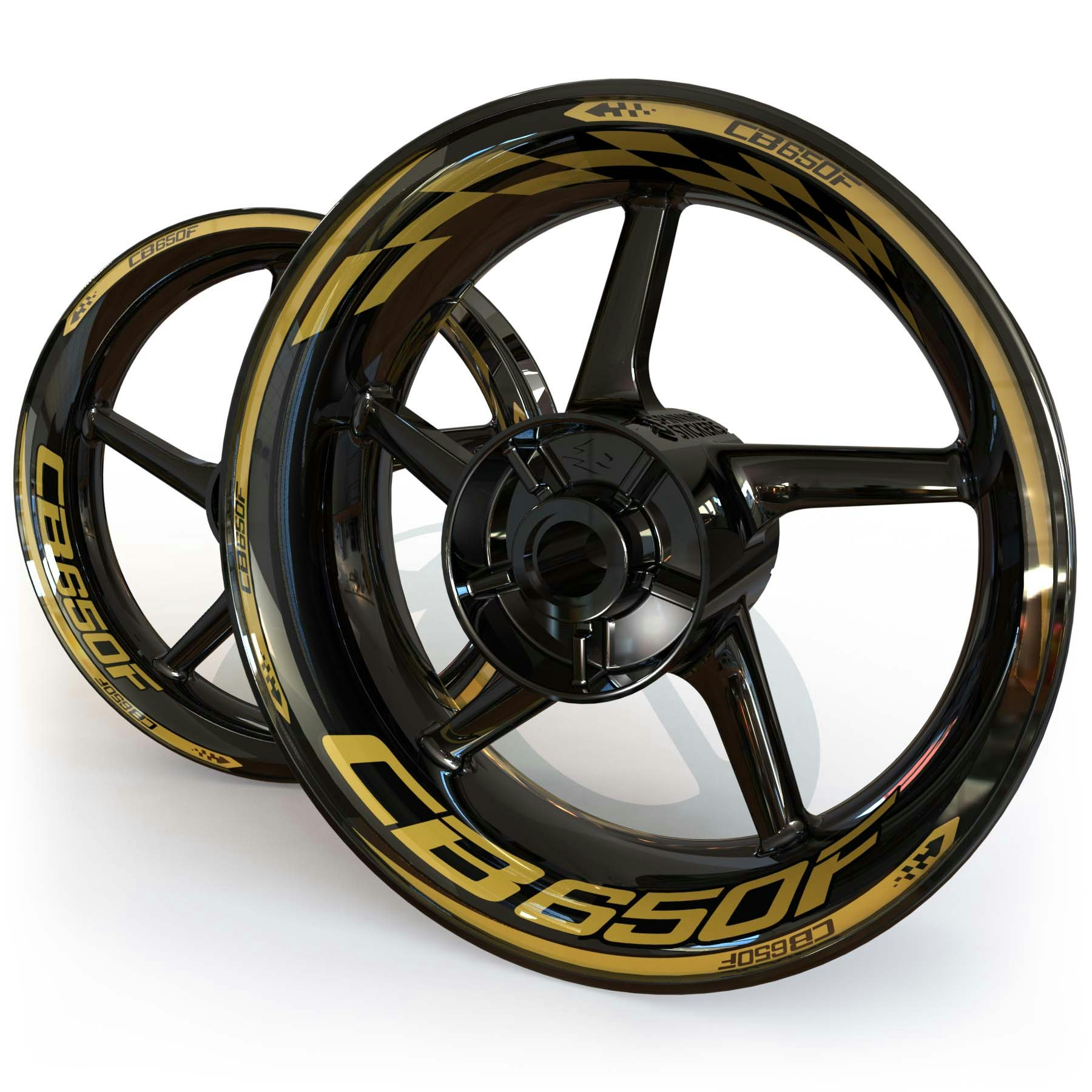 CB650F Wheel Stickers - "Checker"