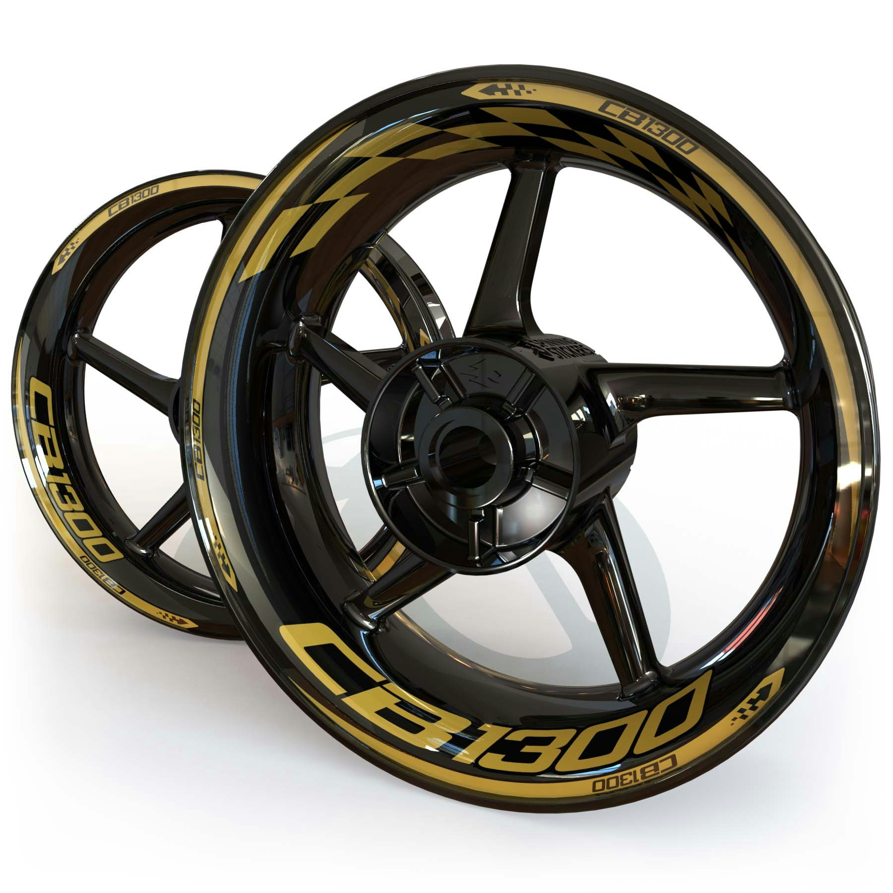 CB1300 Wheel Stickers - "Checker"