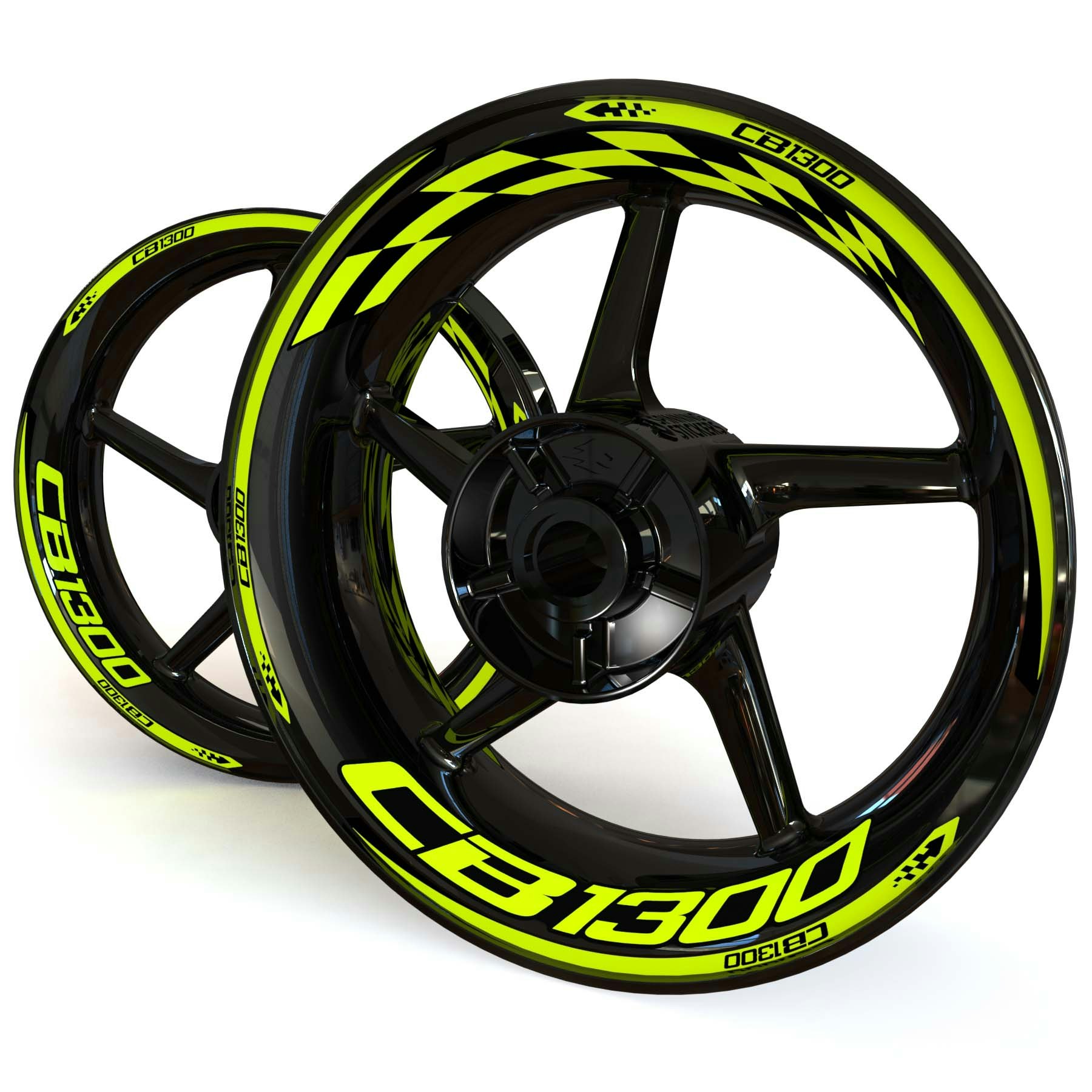 CB1300 Wheel Stickers - "Checker"