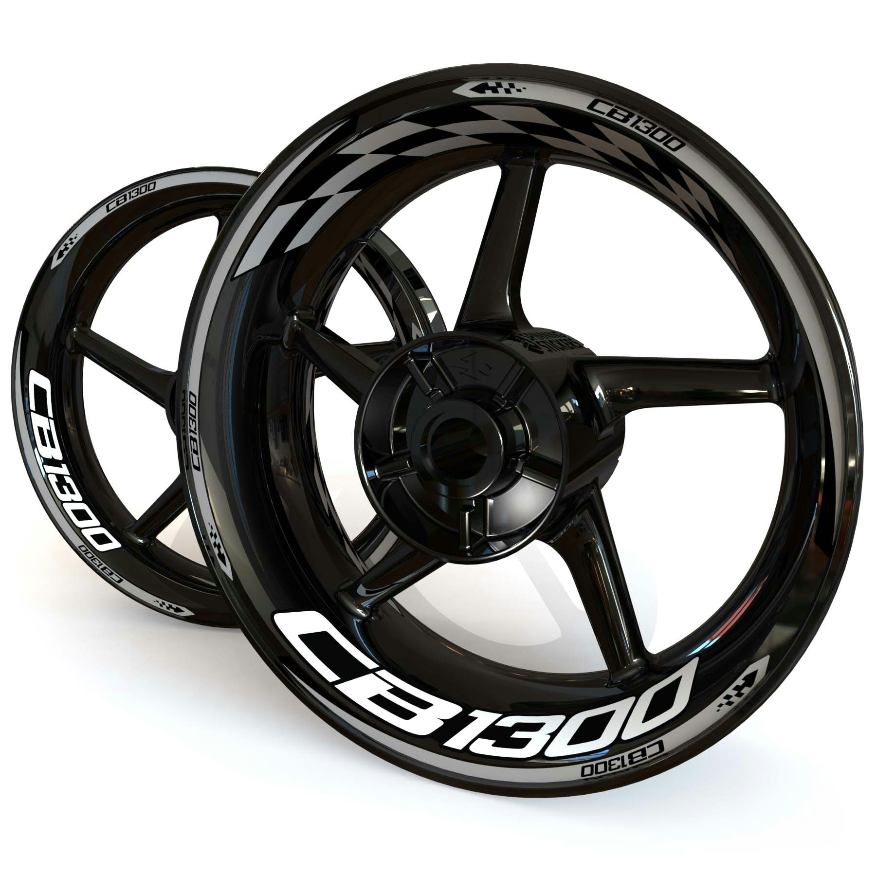 CB1300 Wheel Stickers - "Checker"