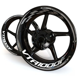 VTR1000F Wheel Stickers - "Checker"