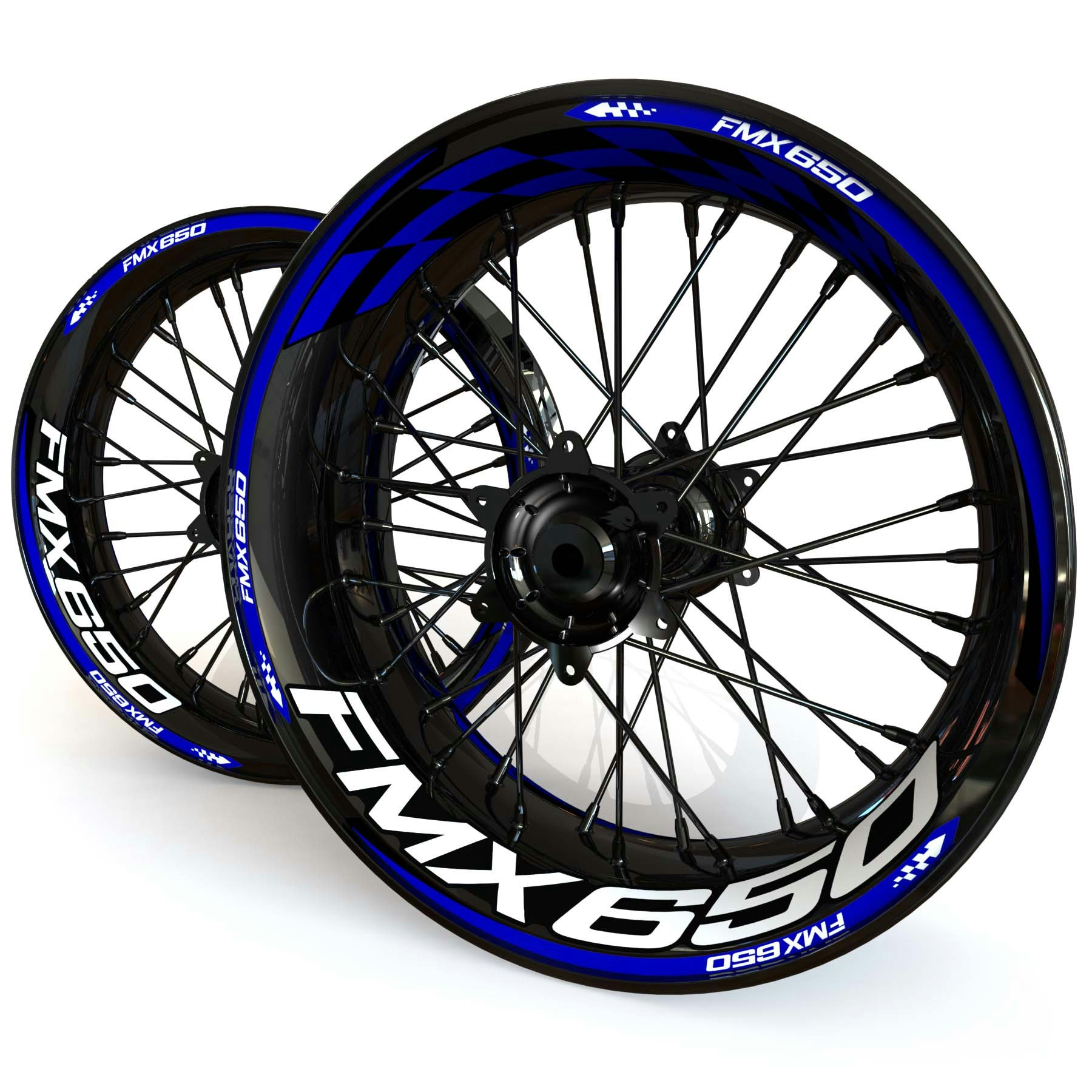 FMX650 Wheel Stickers - "Checker"