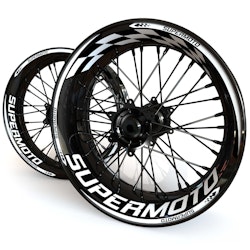 Supermoto Wheel Stickers - "Checker"