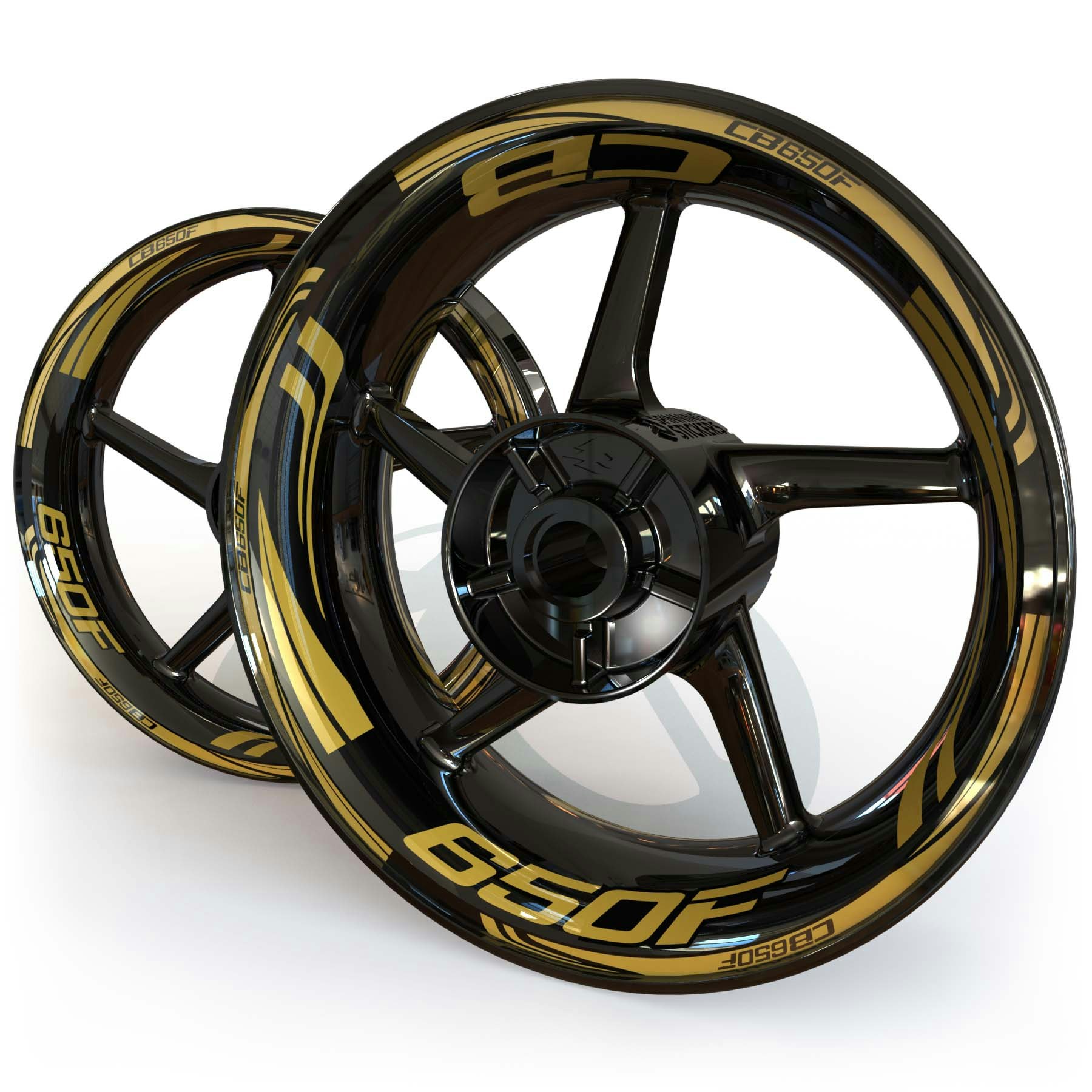 CB650F Wheel Stickers - "Wave"
