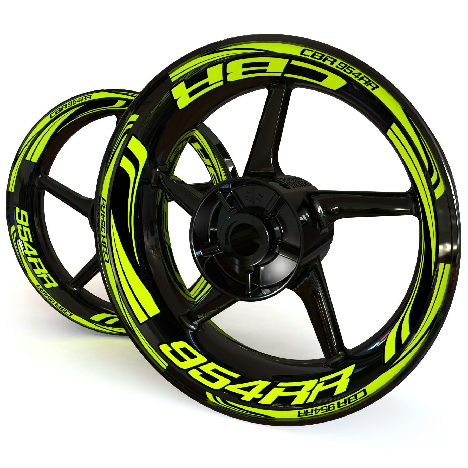 CBR954RR Wheel Stickers - "Wave"