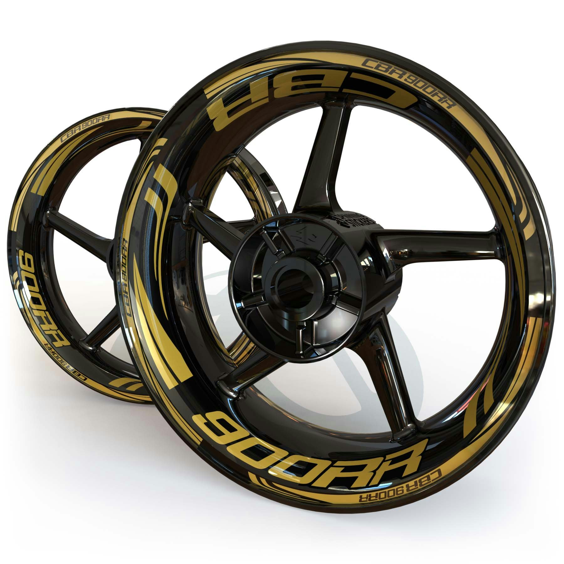 CBR900RR Wheel Stickers - "Wave"