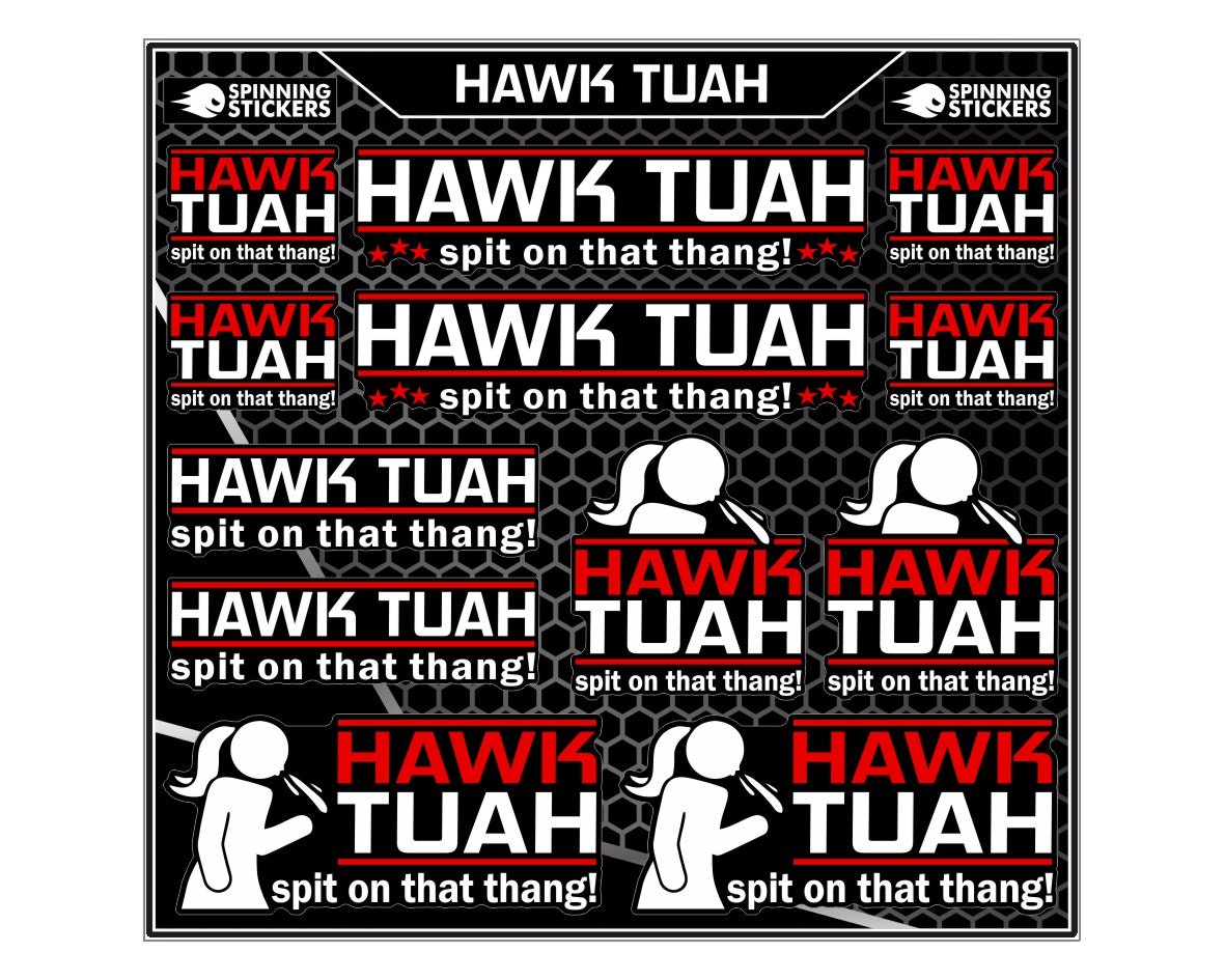 Hawk Tuah sticker kit