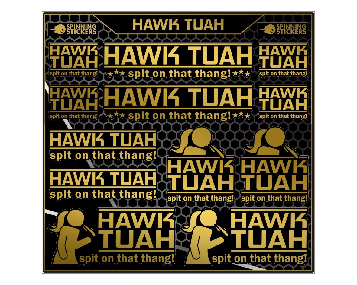 Hawk Tuah sticker kit