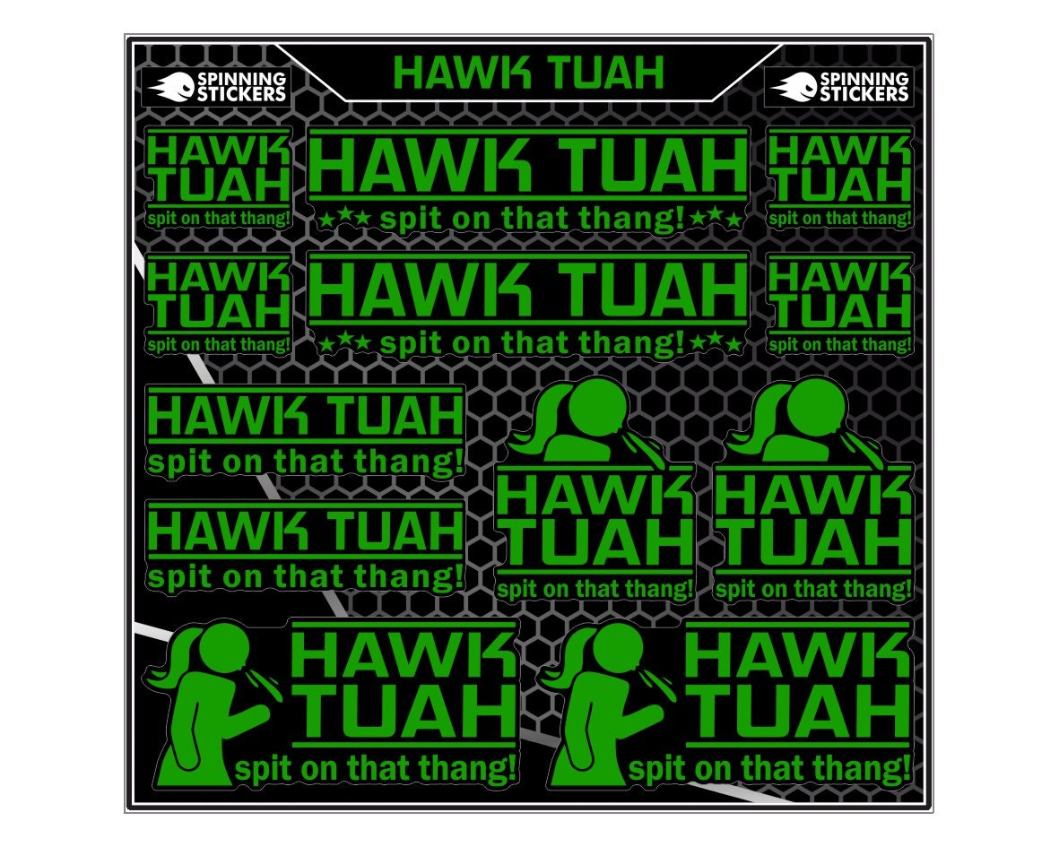 Hawk Tuah sticker kit