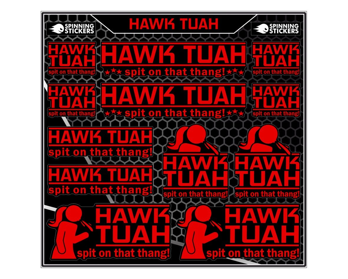 Hawk Tuah sticker kit