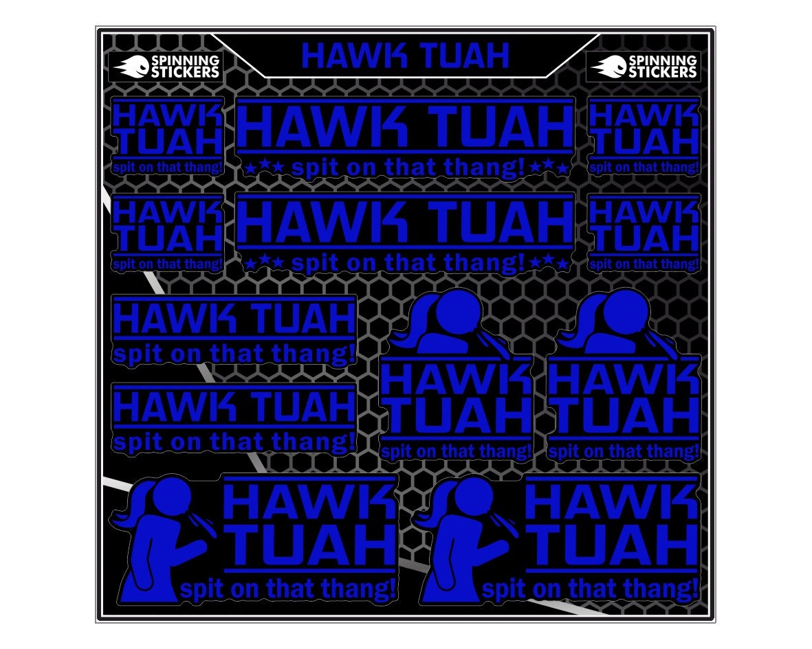 Hawk Tuah sticker kit