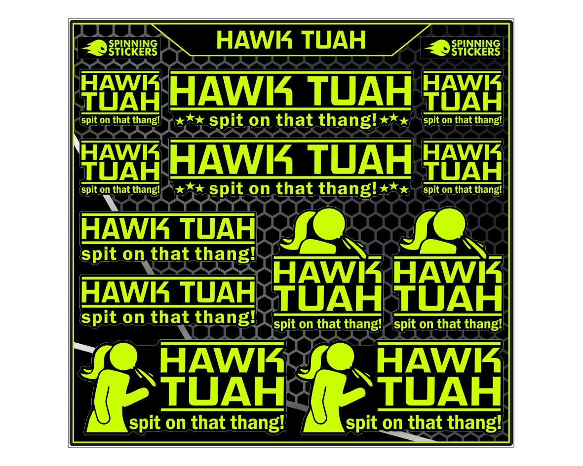 Hawk Tuah sticker kit