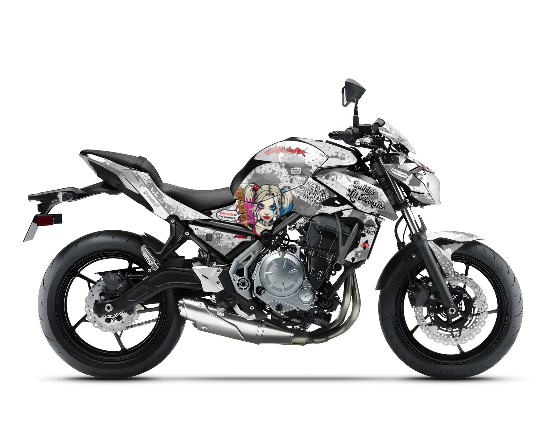 "Harley Quinn" Street Bike Graphics - Design on Demand