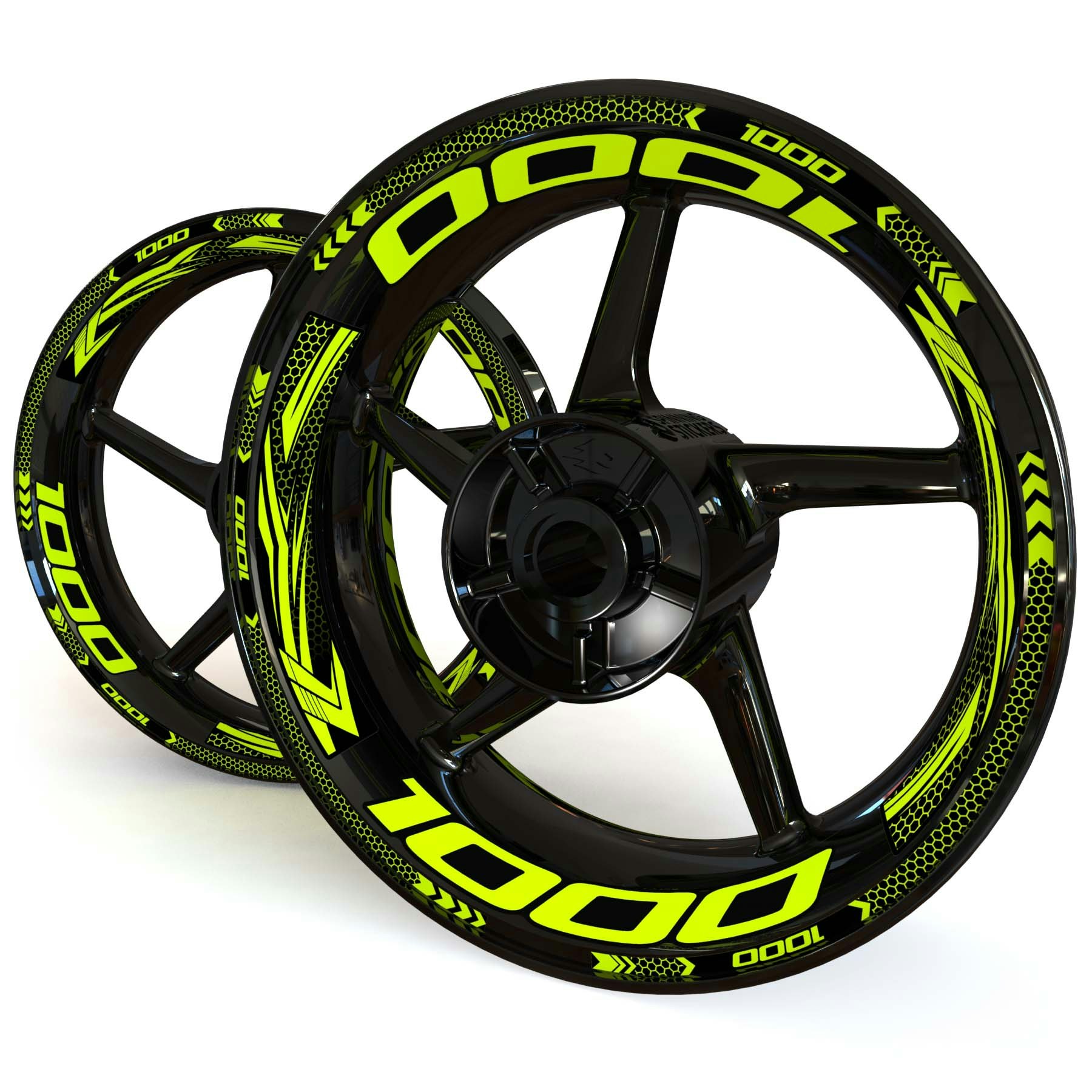 Wheel Stickers - Fits Z1000 - "Grid"