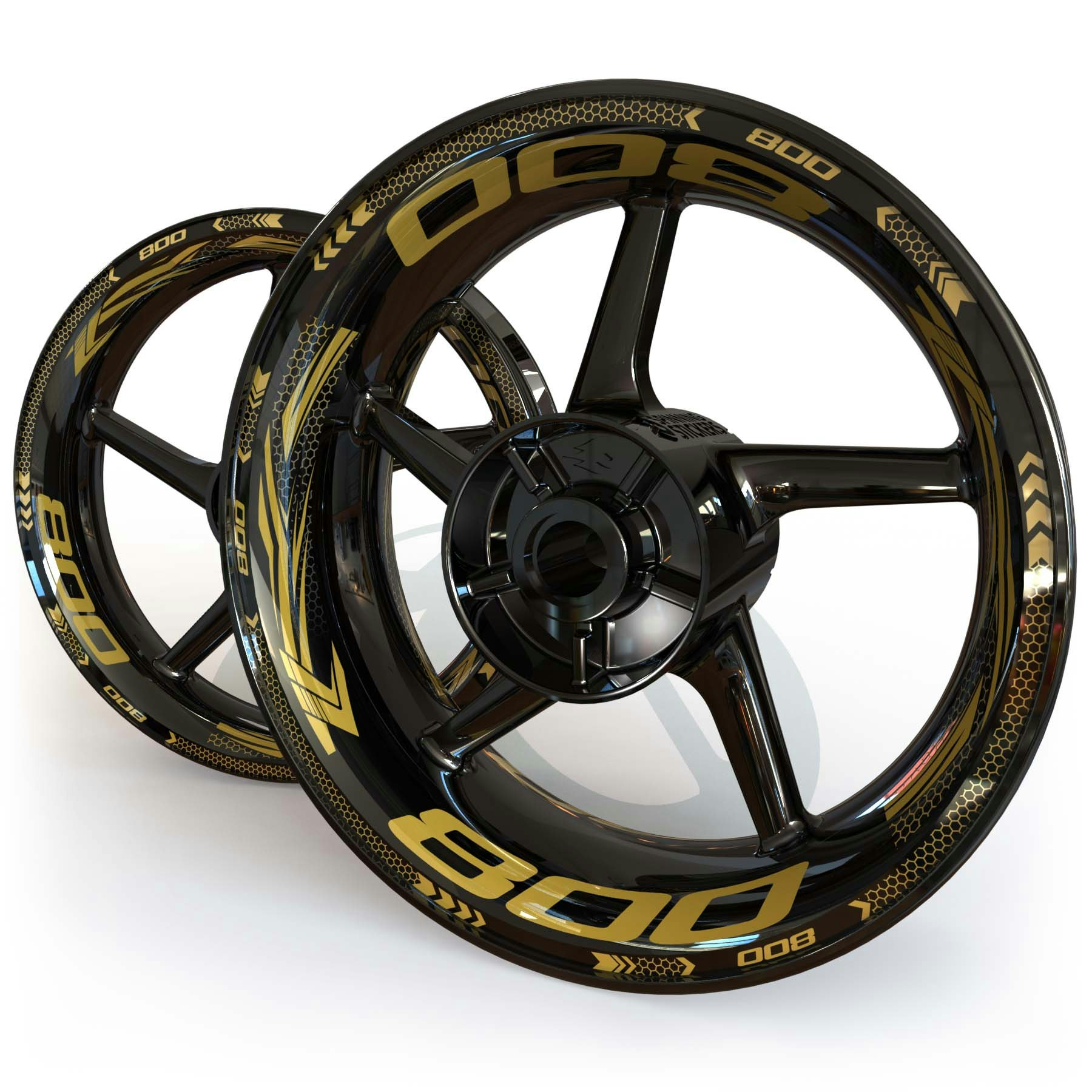 Wheel Stickers - Fits Z800 - "Grid"