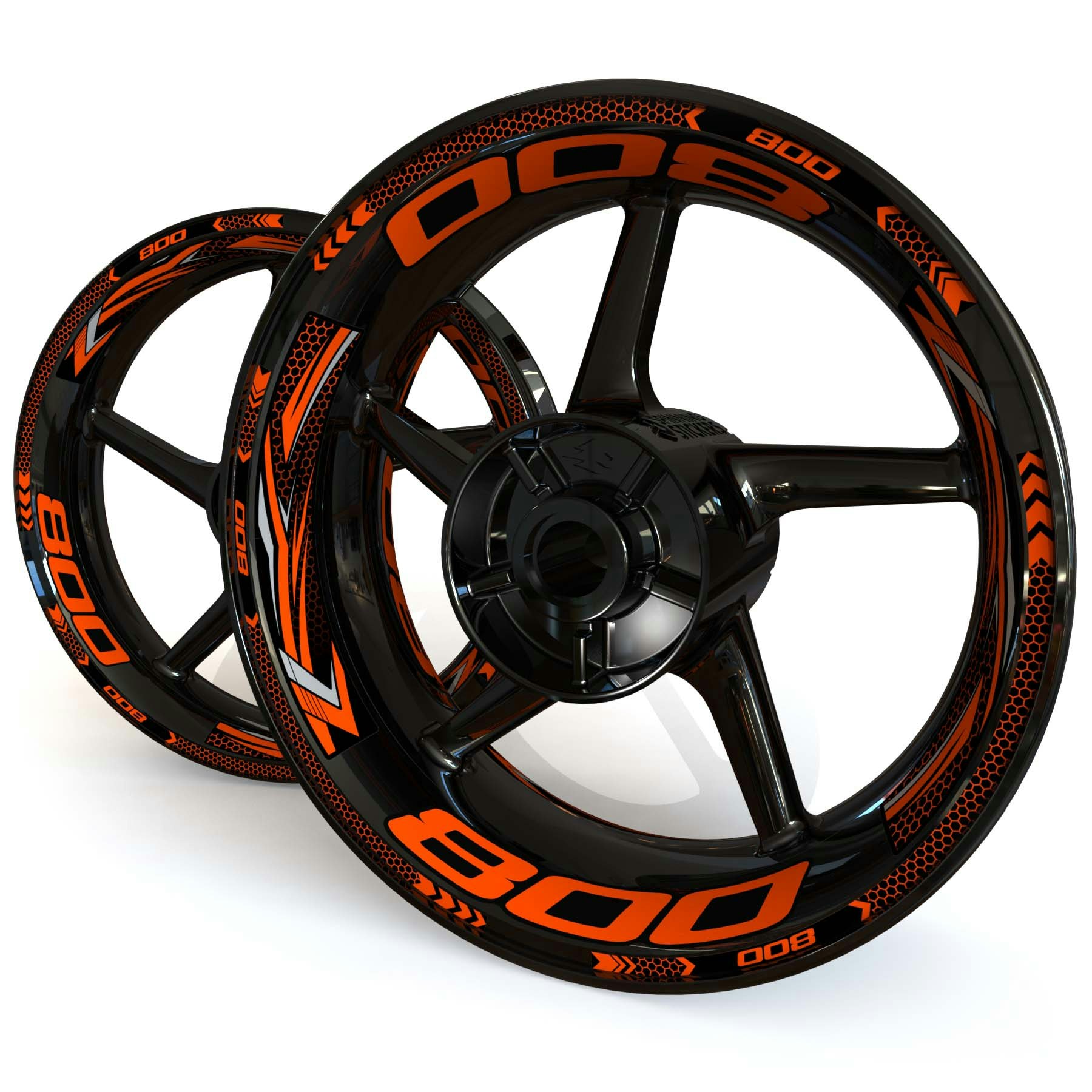 Wheel Stickers - Fits Z800 - "Grid"