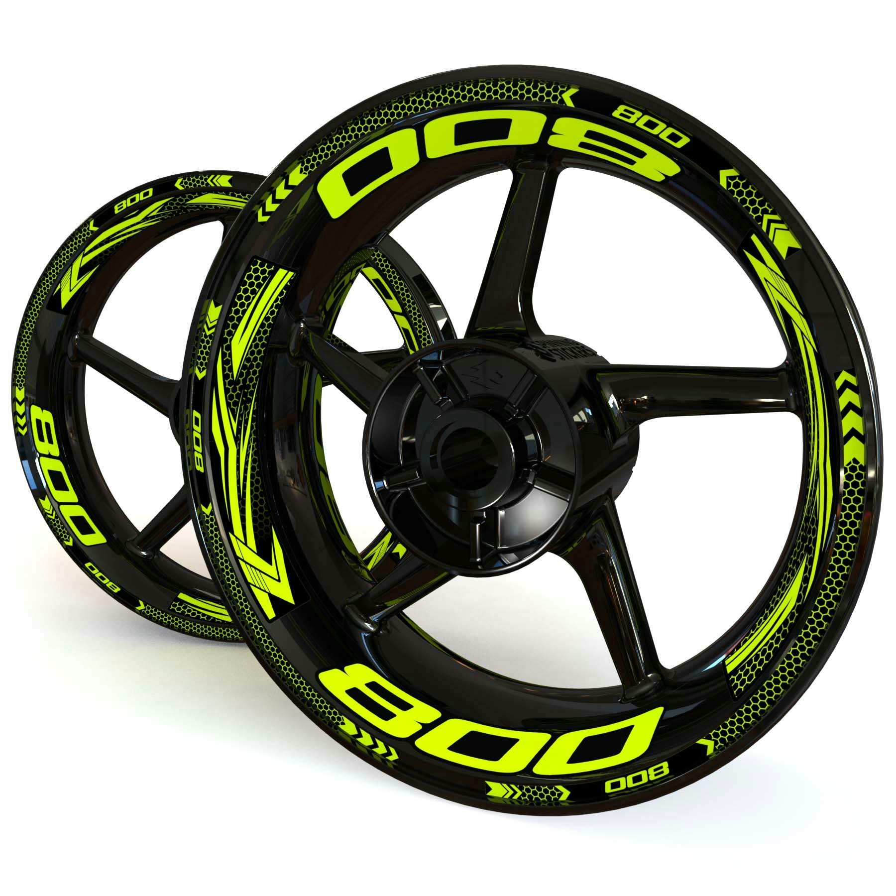 Wheel Stickers - Fits Z800 - "Grid"