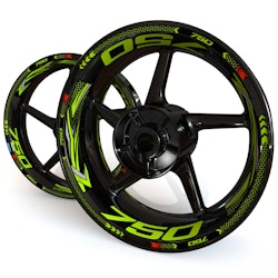 Wheel Stickers - Fits Z750 - "Grid"