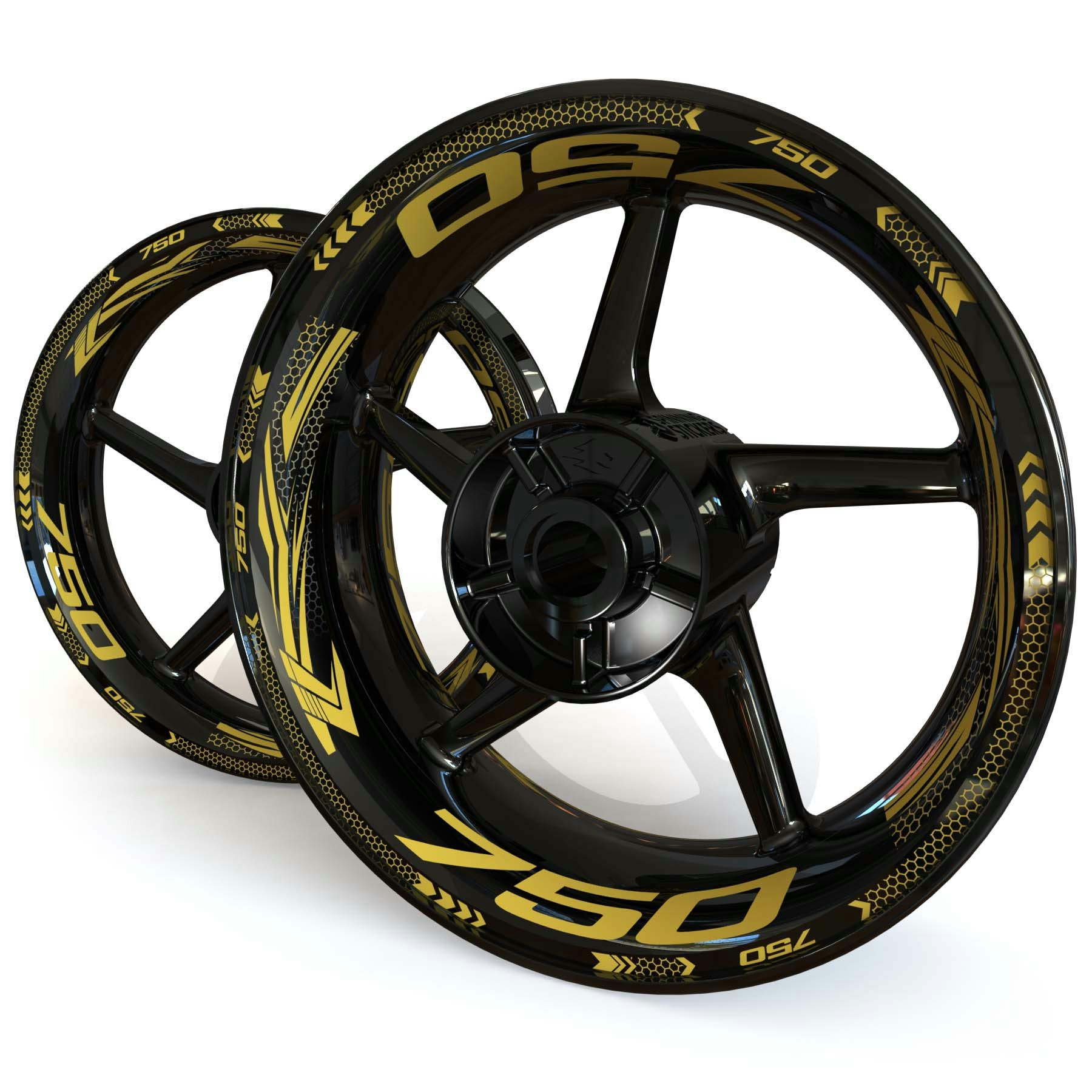 Wheel Stickers - Fits Z750 - "Grid"