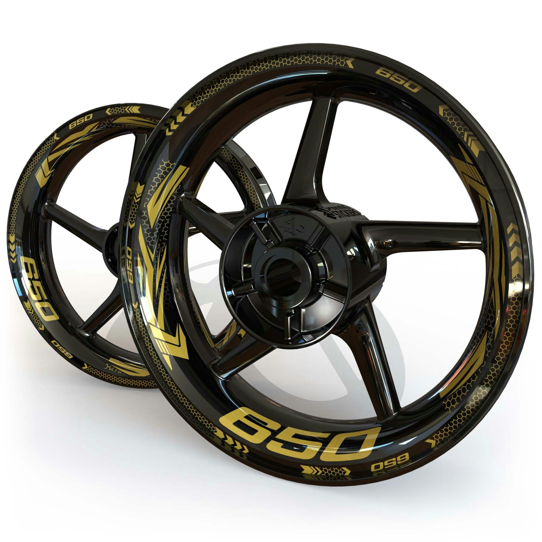 Velg Stickers - Voor Z650 - "Grid"