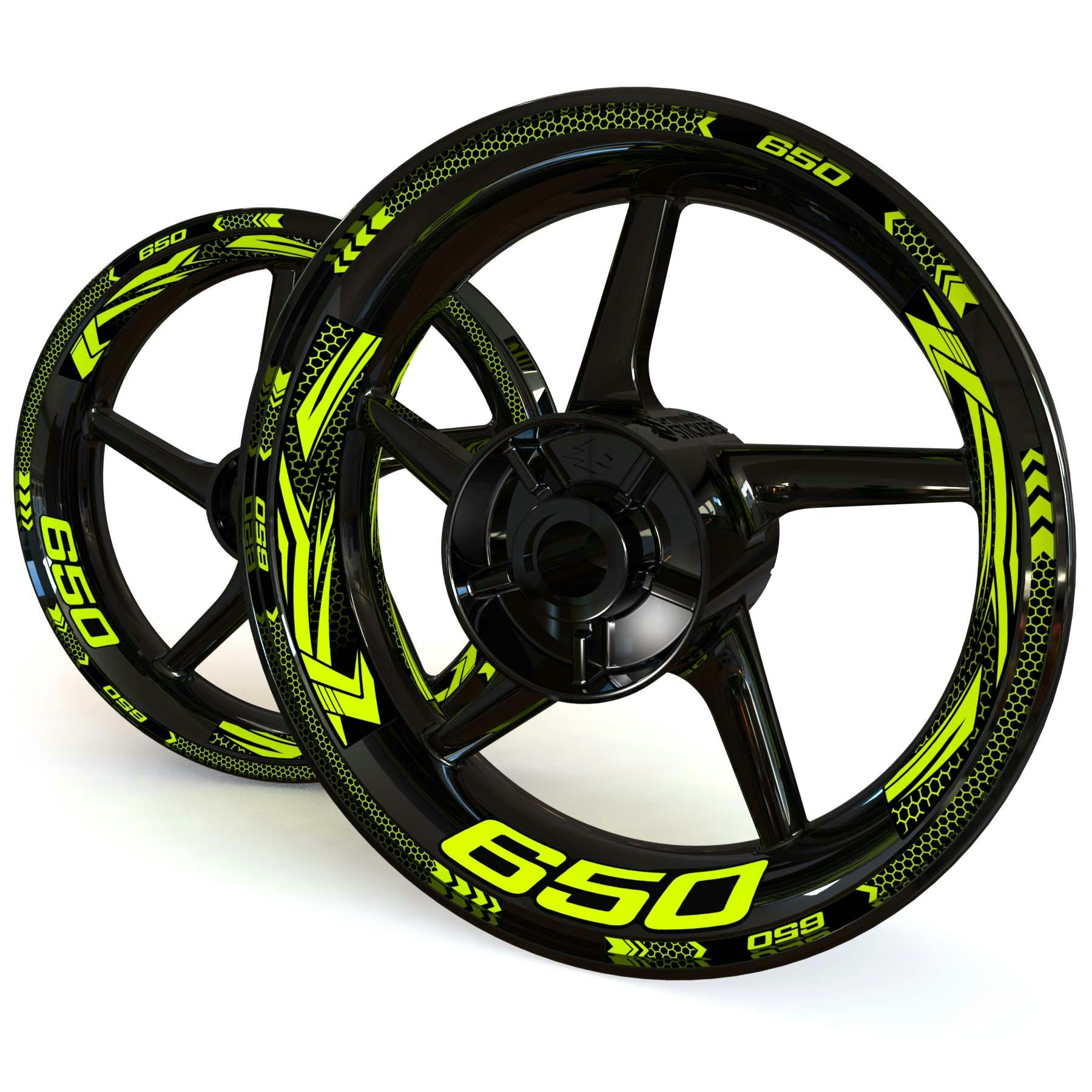 Velg Stickers - Voor Ninja 650 - "Grid"