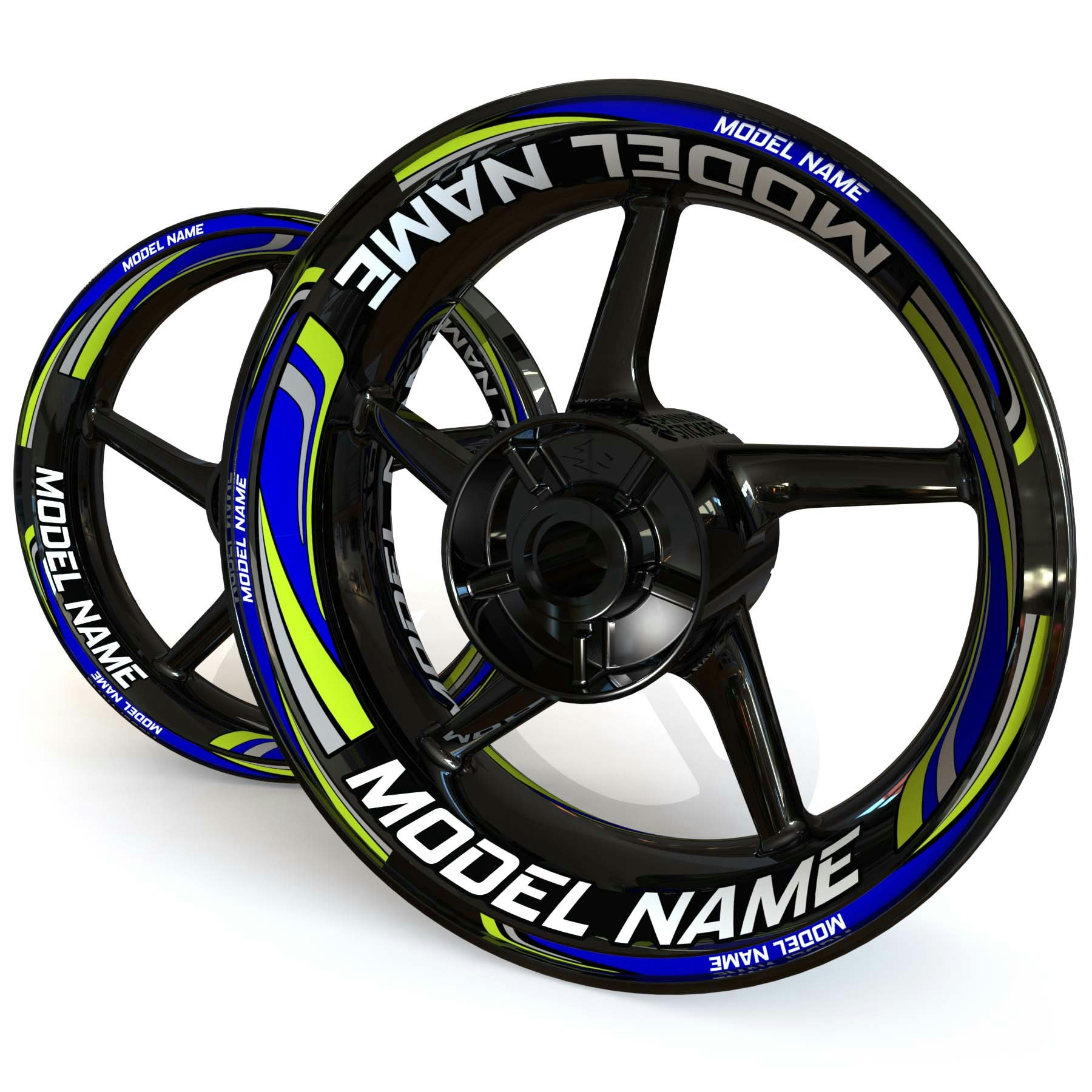 "Model Name" Wheel Stickers - "Wave"