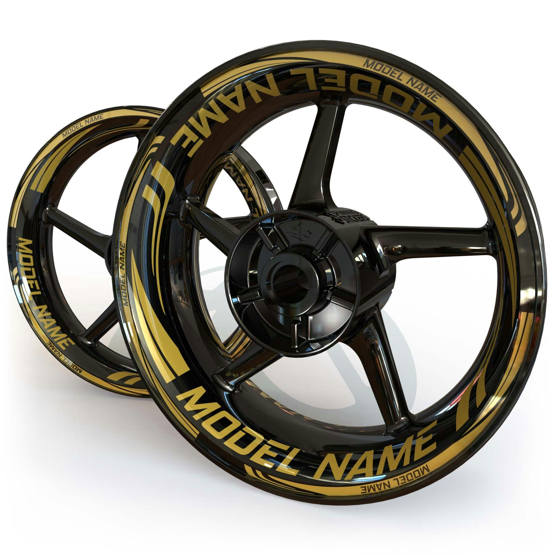"Model Name" Wheel Stickers - "Wave"
