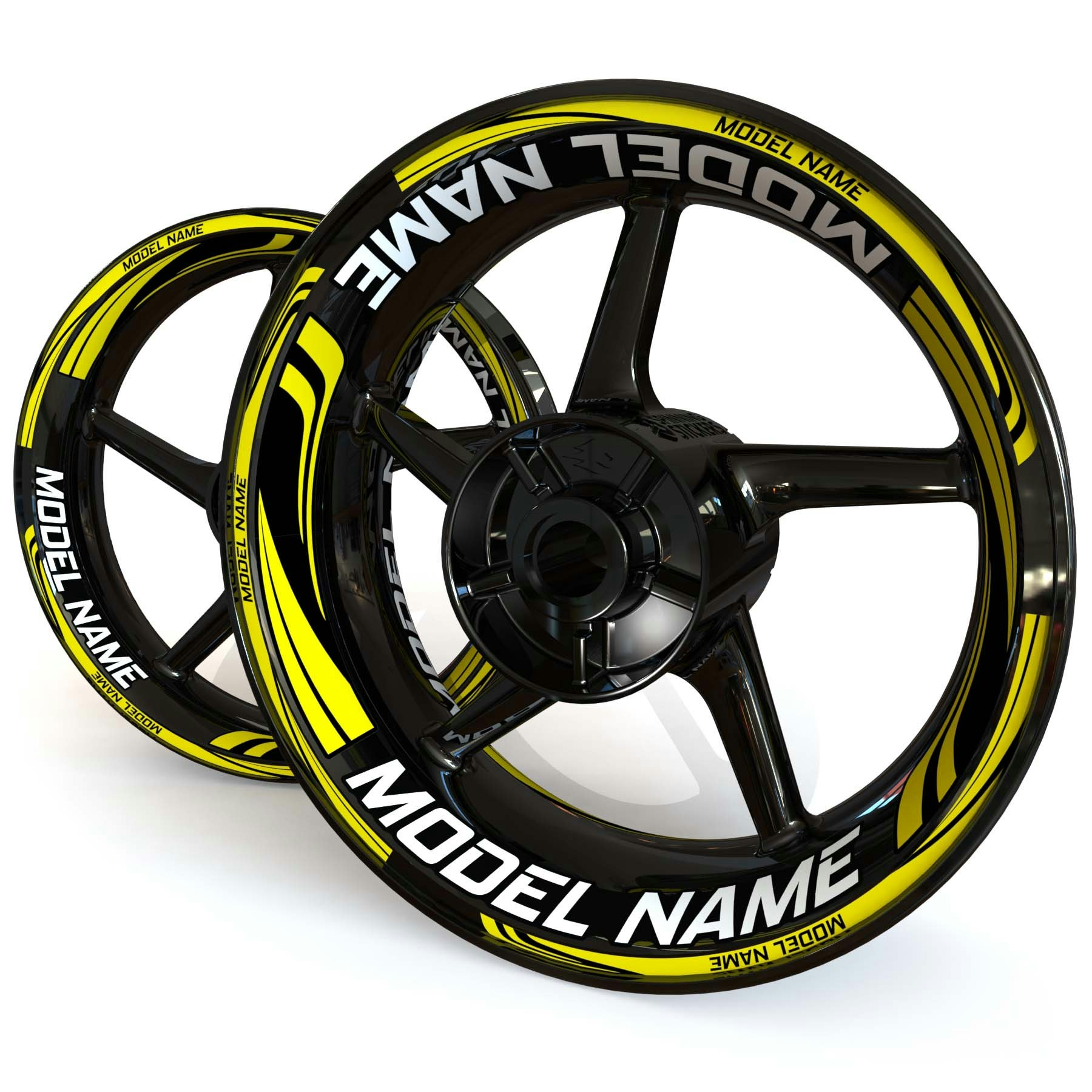 "Model Name" Wheel Stickers - "Wave"