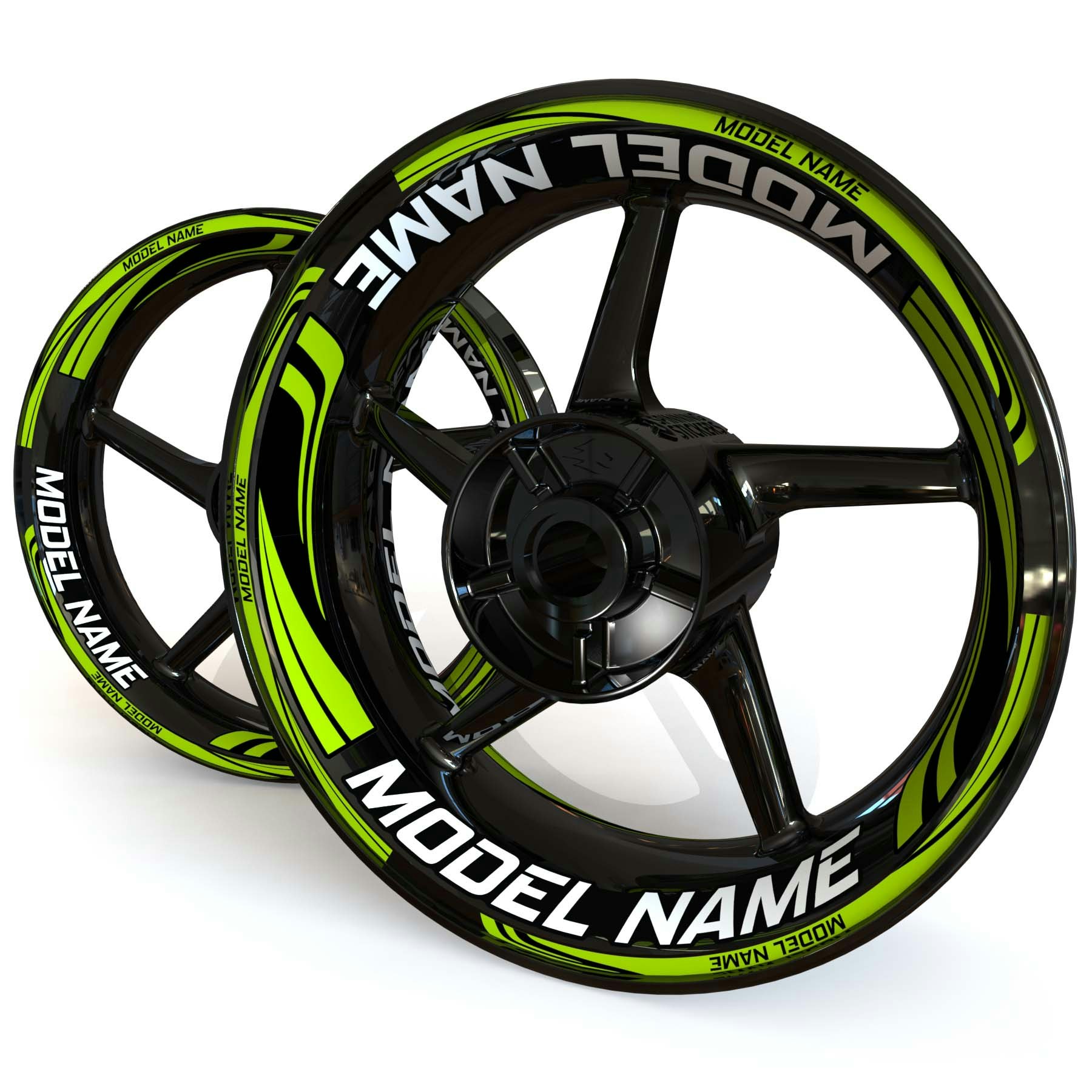 "Model Name" Wheel Stickers - "Wave"