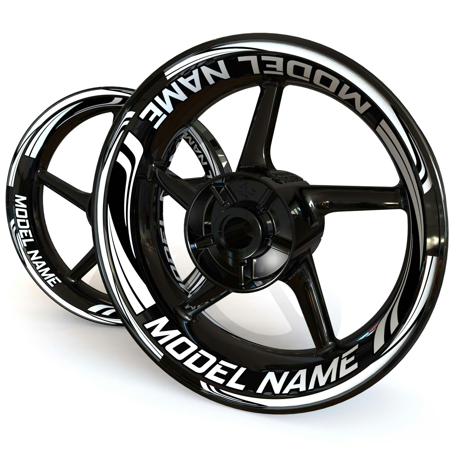 "Model Name" Wheel Stickers - "Wave"