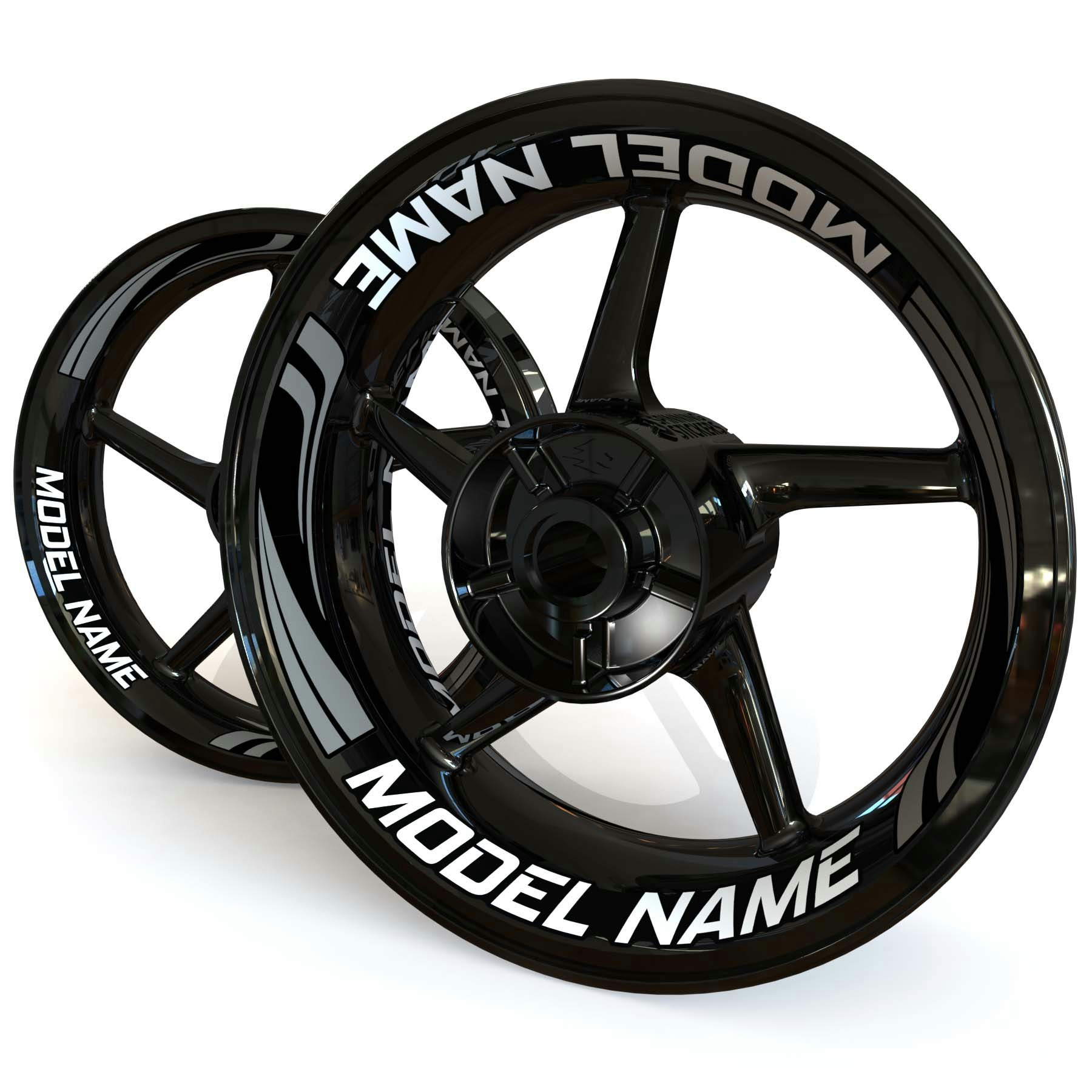 "Model Name" Wheel Stickers - "Wave"
