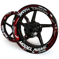 "Model Name" Wheel Stickers - "Grid"