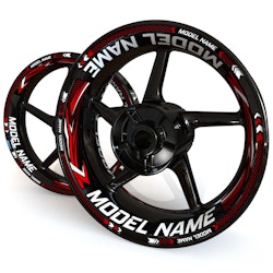 "Model Name" Wheel Stickers - "Grid"